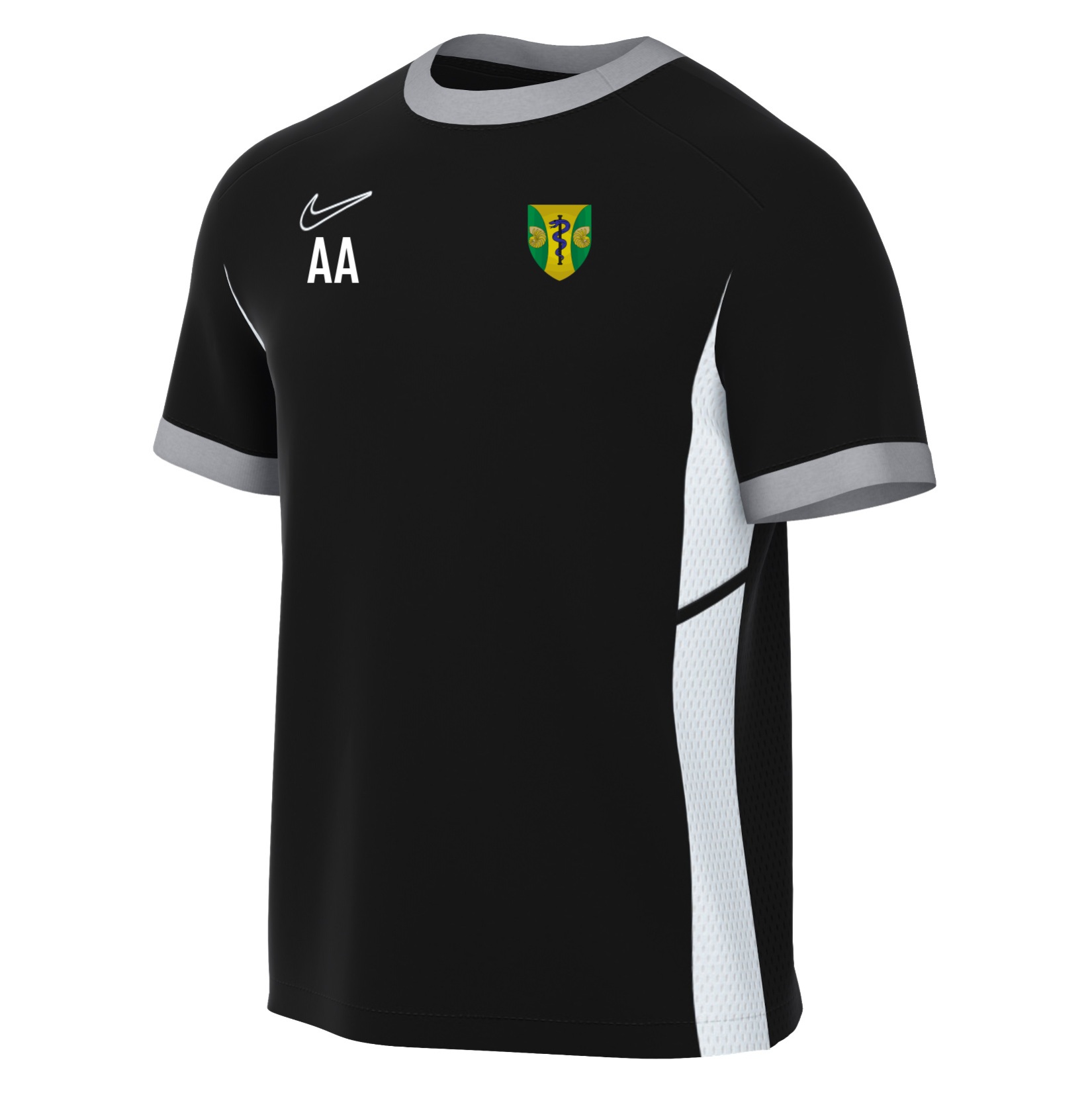 Nike Academy 25 Short-Sleeve Training Top - Black/White/White