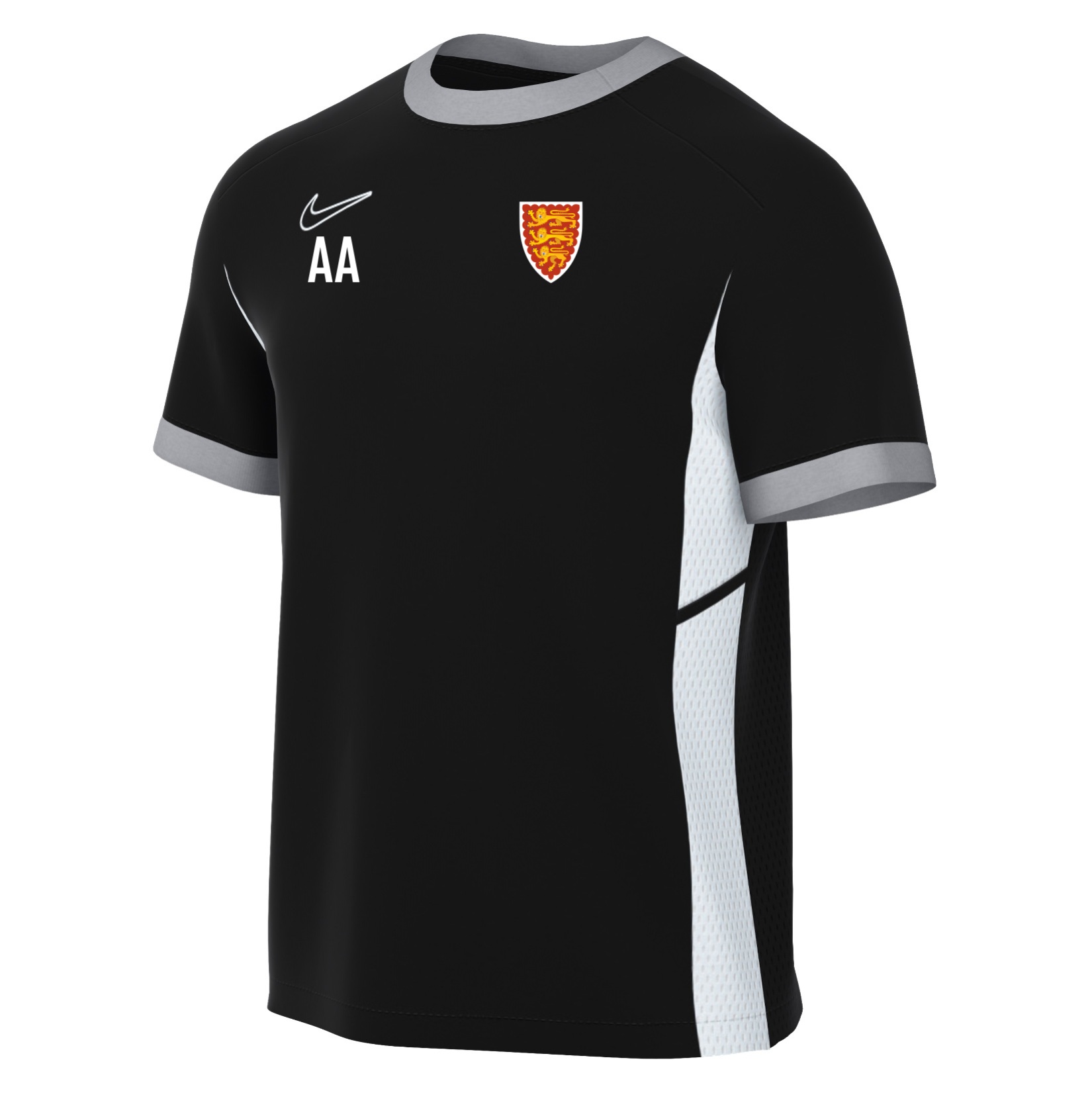 Nike Academy 25 Short-Sleeve Training Top - Black/White/White