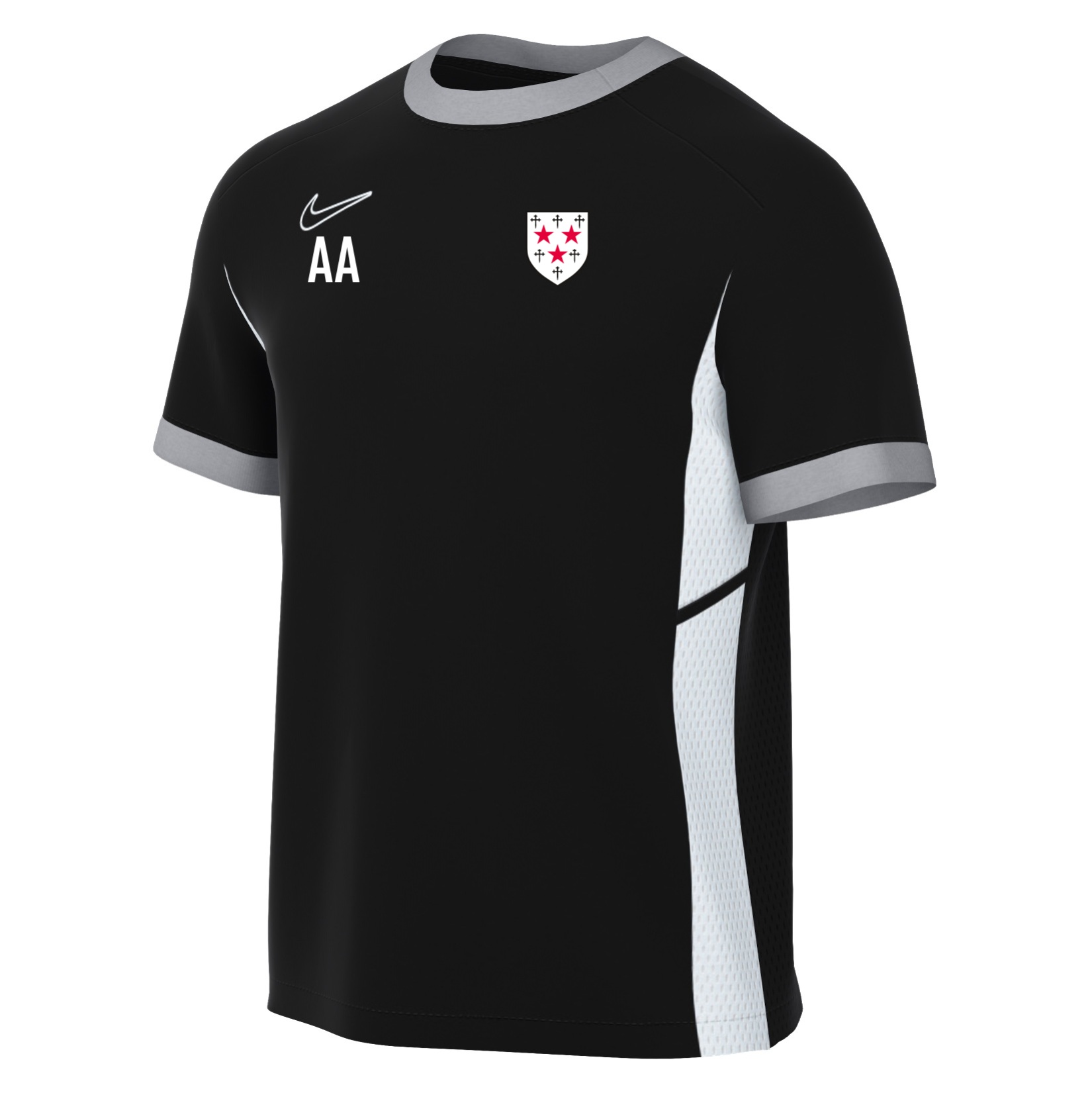 Nike Academy 25 Short-Sleeve Training Top - Black/White/White