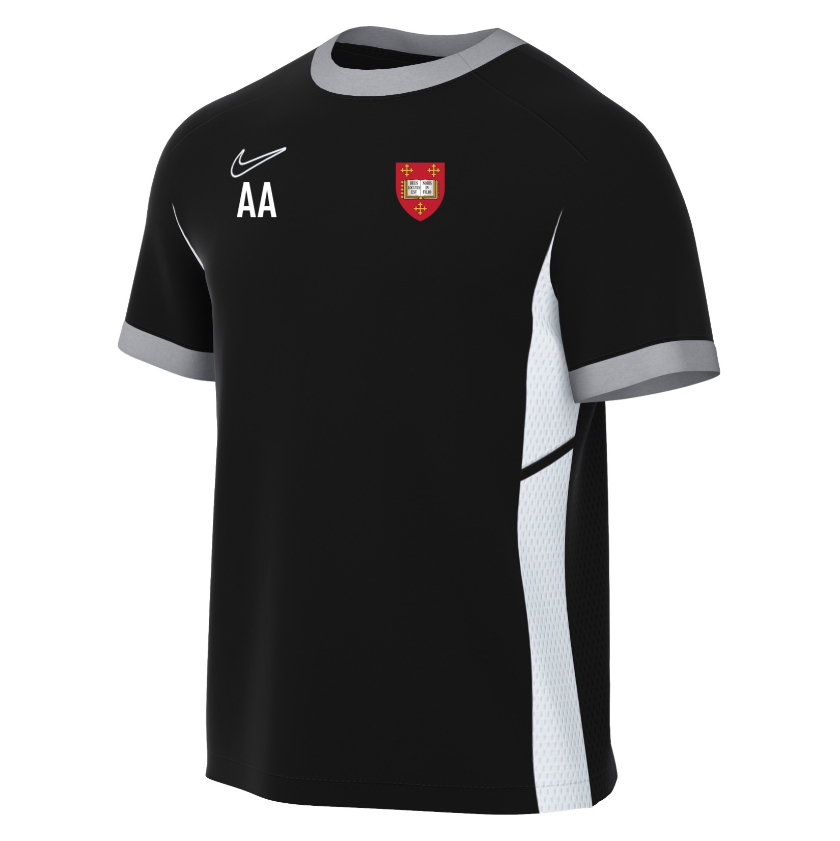 Nike Academy 25 Short-Sleeve Training Top - Black/White/White