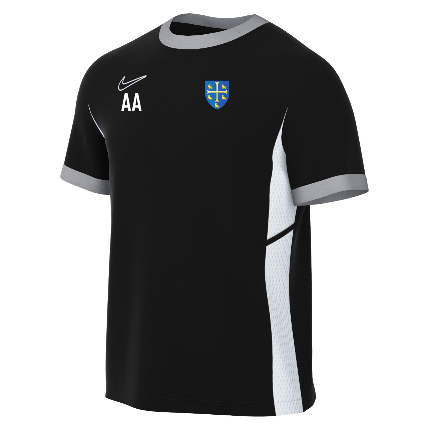Nike Academy 25 Short-Sleeve Training Top - Black/White/White