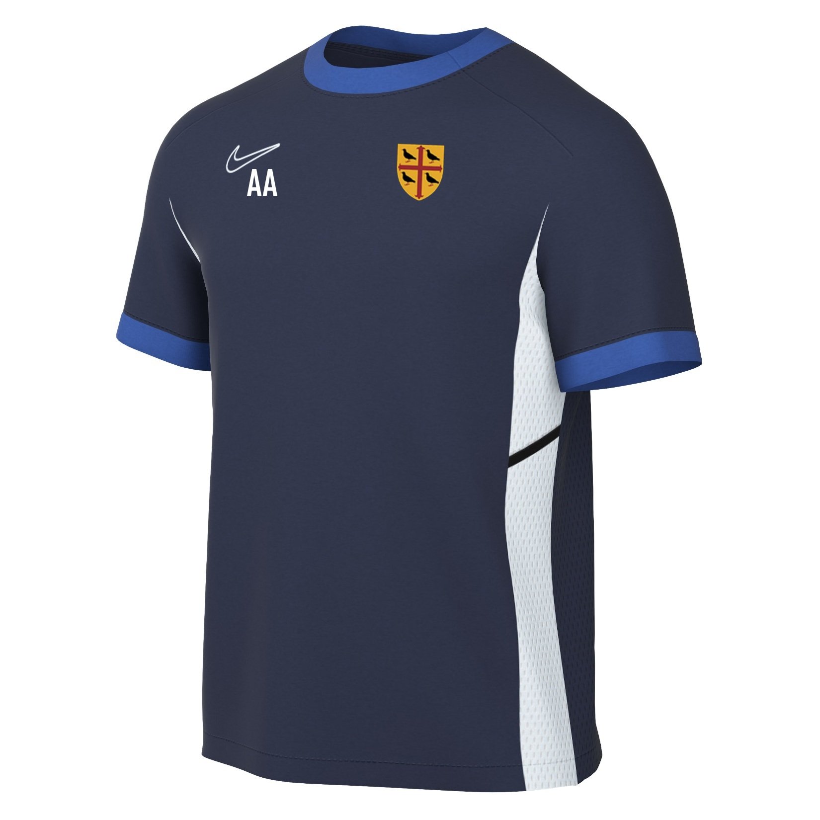 Nike Academy 25 Short-Sleeve Training Top - Obsidian/Royal Blue/White