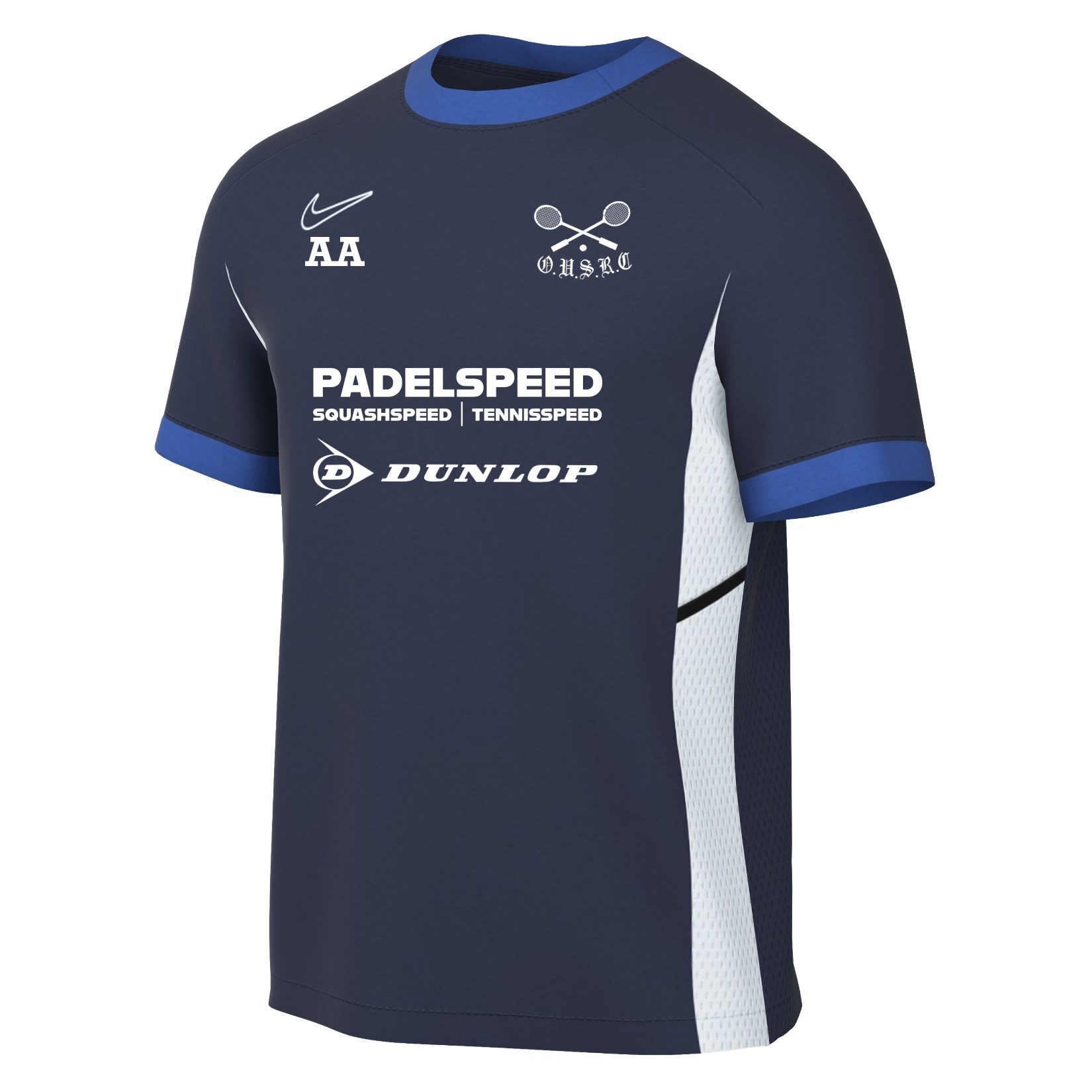 Nike Academy 25 Short-Sleeve Training Top - Obsidian/Royal Blue/White