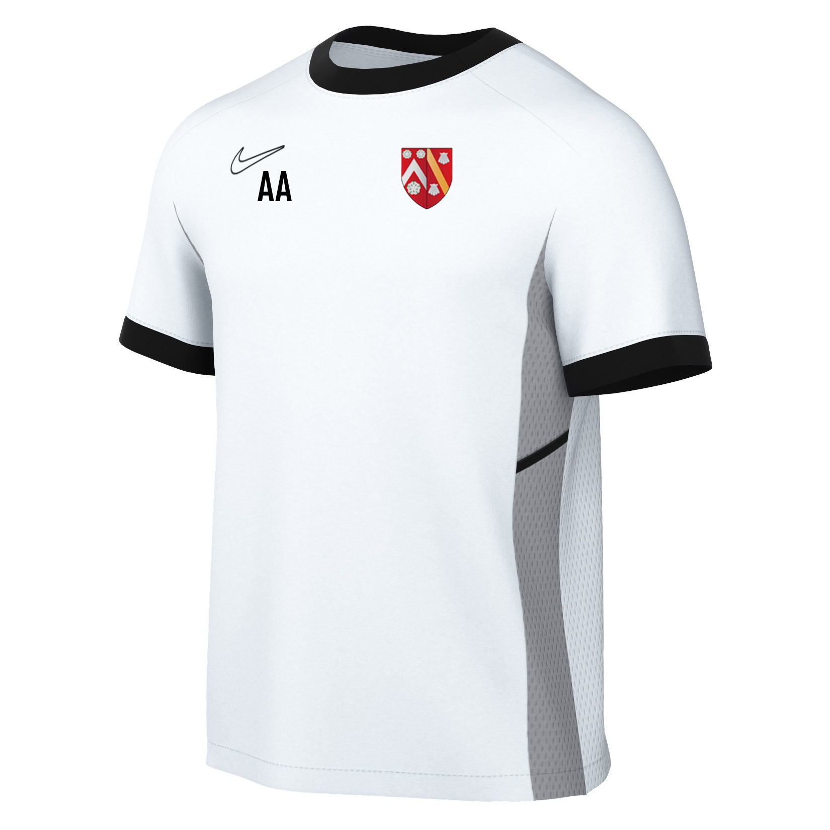 Nike Academy 25 Short-Sleeve Training Top - White/Black/Black