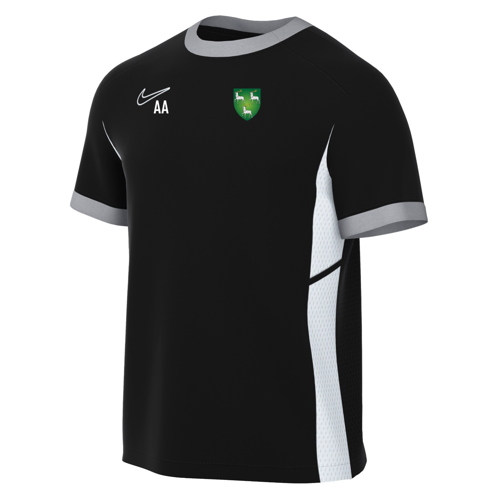 Nike Academy 25 Short-Sleeve Training Top - Black/White/White