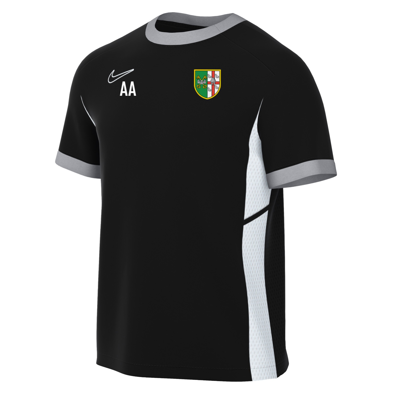 Nike Academy 25 Short-Sleeve Training Top - Black/White/White