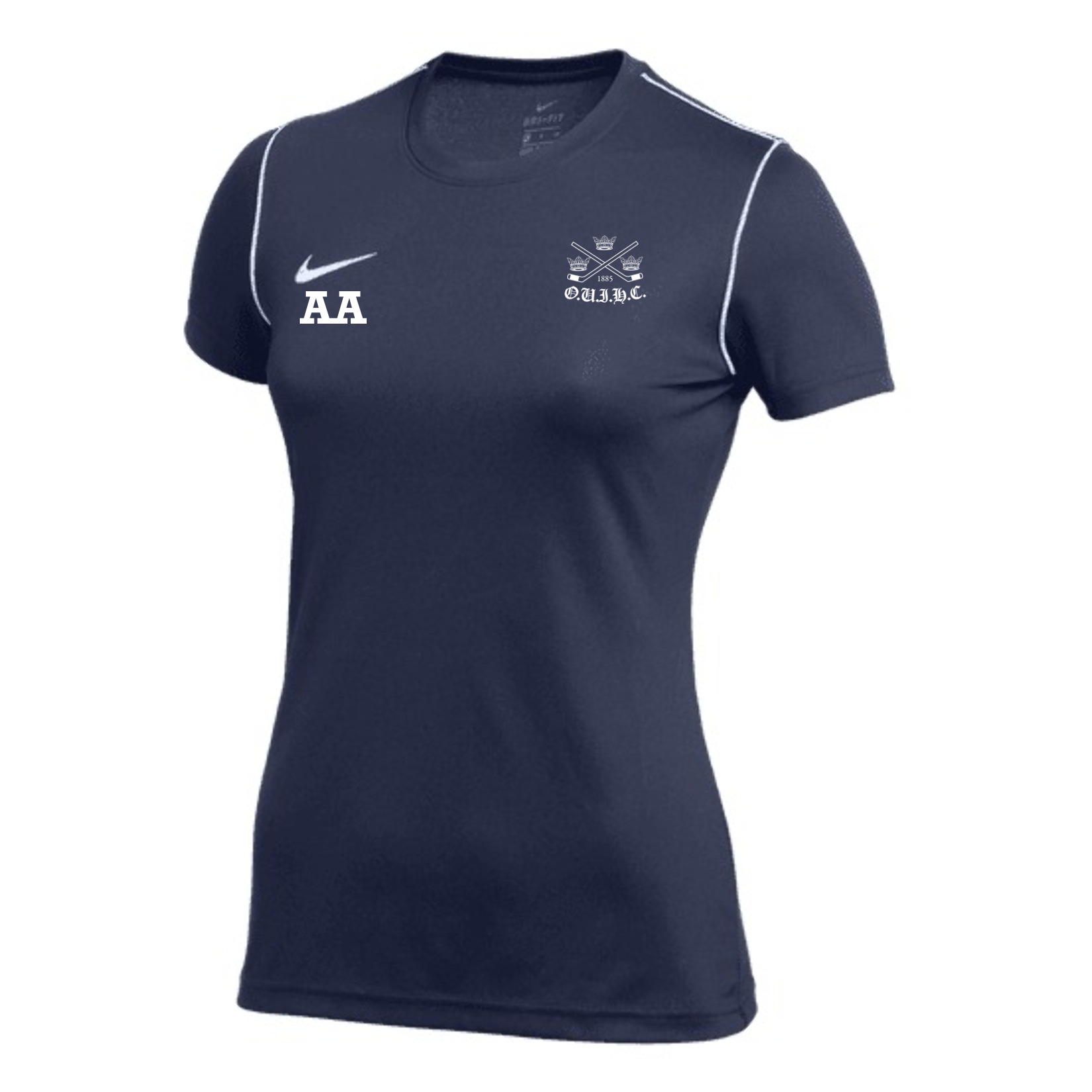 Nike Dri-FIT Park 20 Short Sleeve Top (W) - Obsidian/White/White