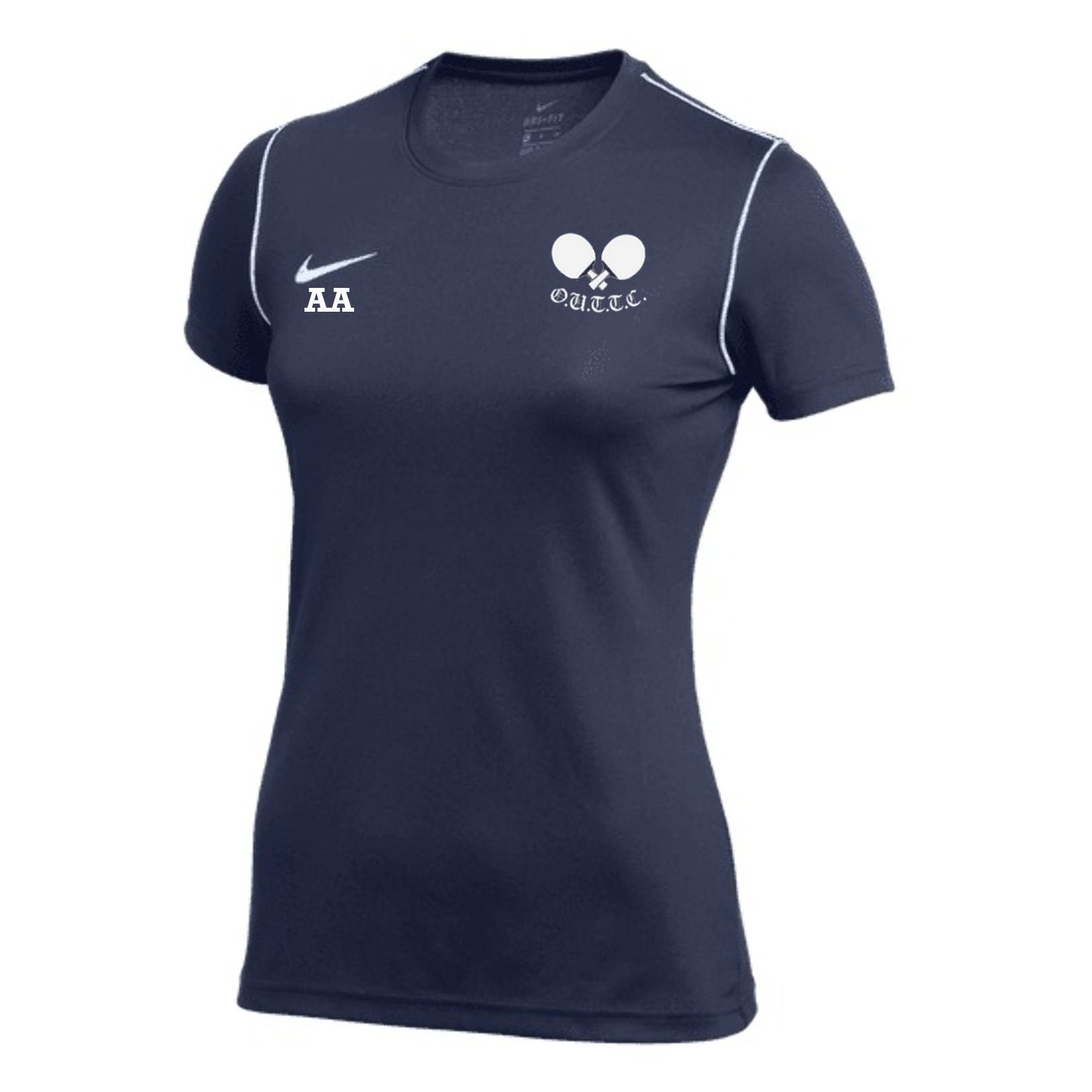 Nike Dri-FIT Park 20 Short Sleeve Top (W) - Obsidian/White/White