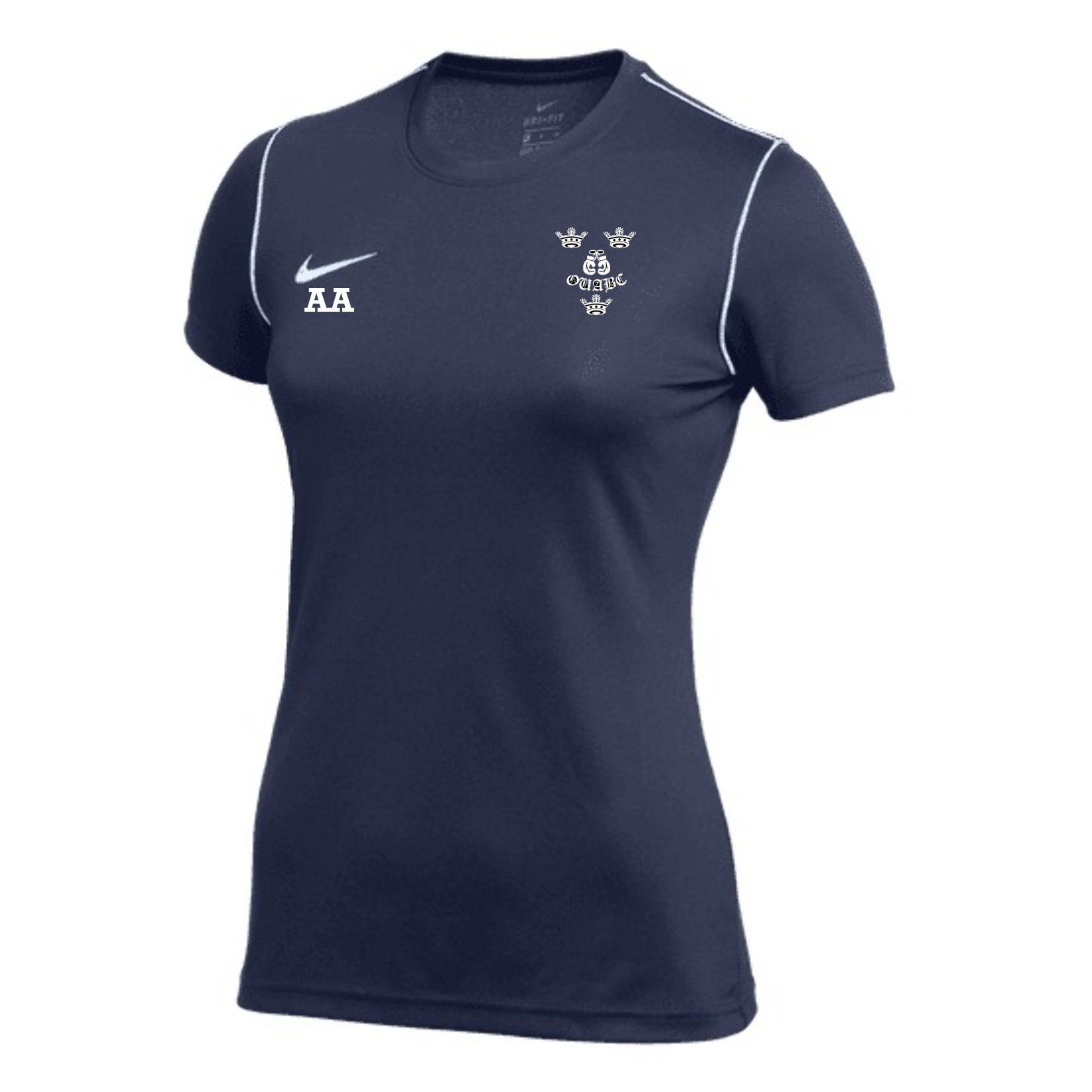 Nike Dri-FIT Park 20 Short Sleeve Top (W) - Obsidian/White/White
