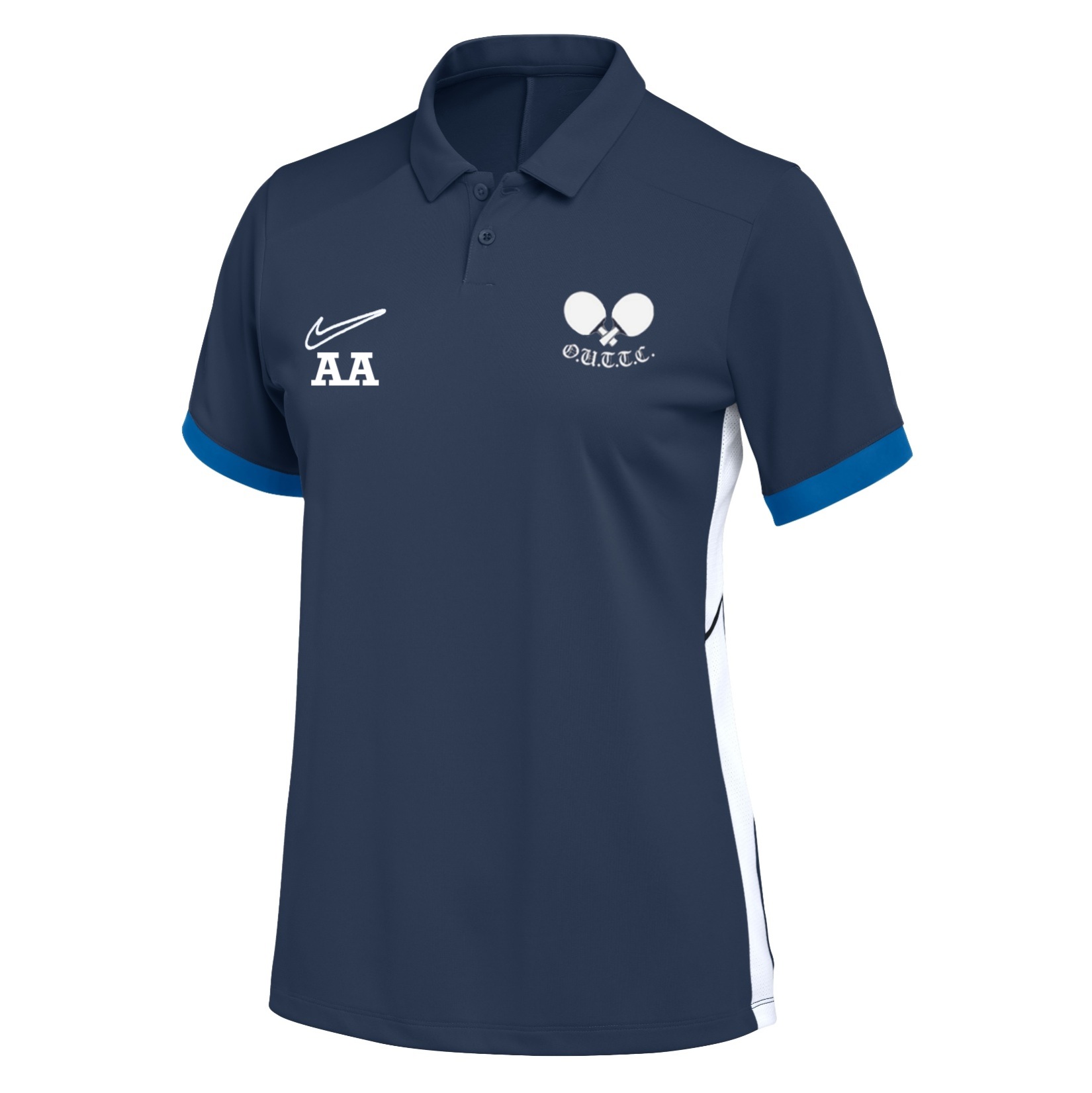 Nike Dri-FIT Academy 25 Polo (W) - Obsidian/Royal Blue/White