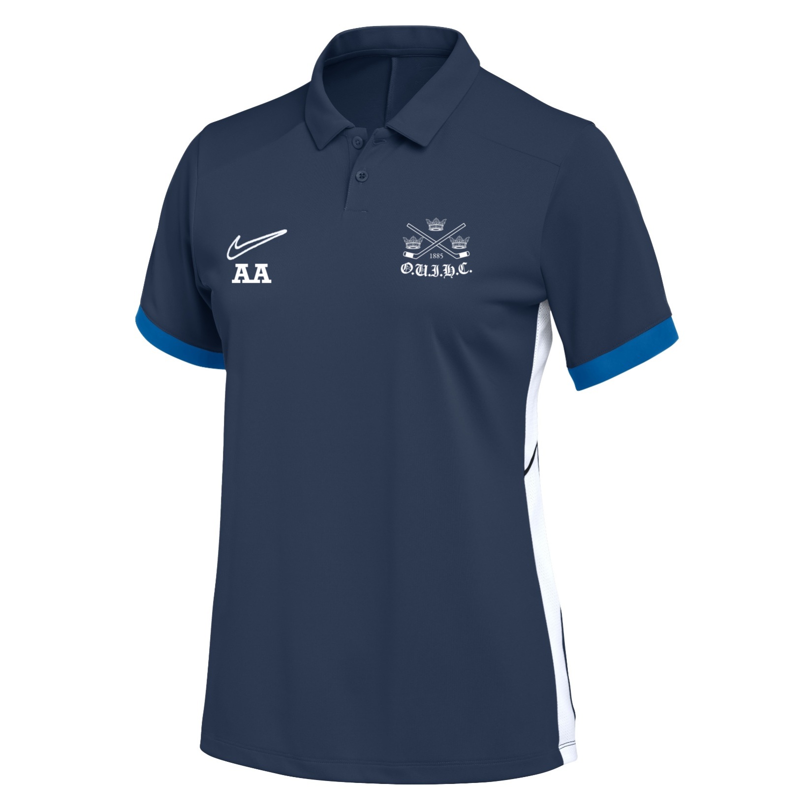 Nike Dri-FIT Academy 25 Polo (W) - Obsidian/Royal Blue/White