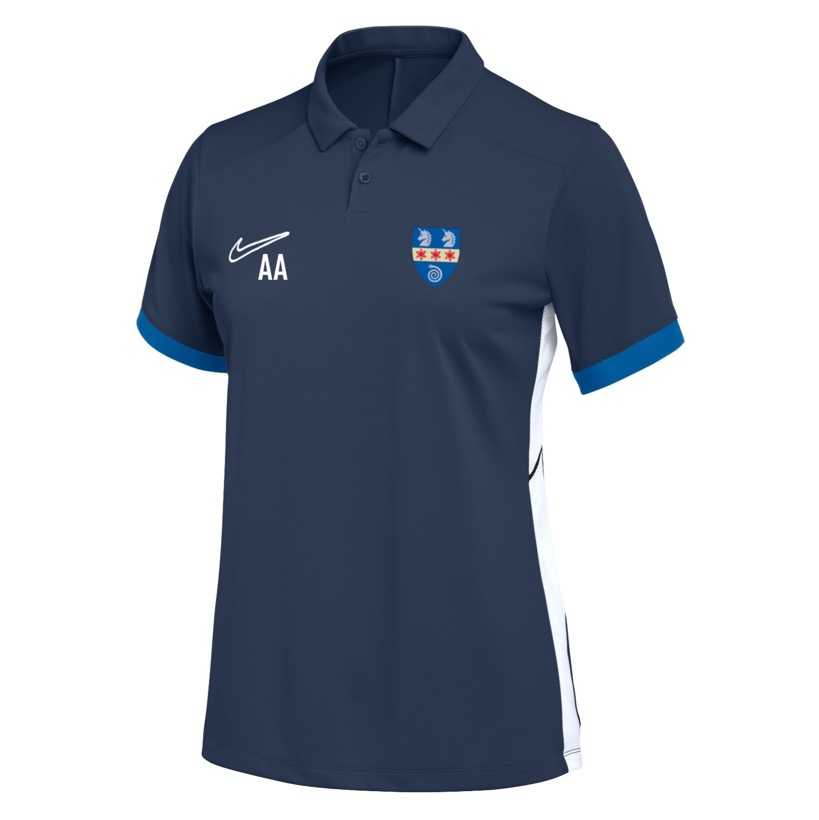 Nike Dri-FIT Academy 25 Polo (W) - Obsidian/Royal Blue/White