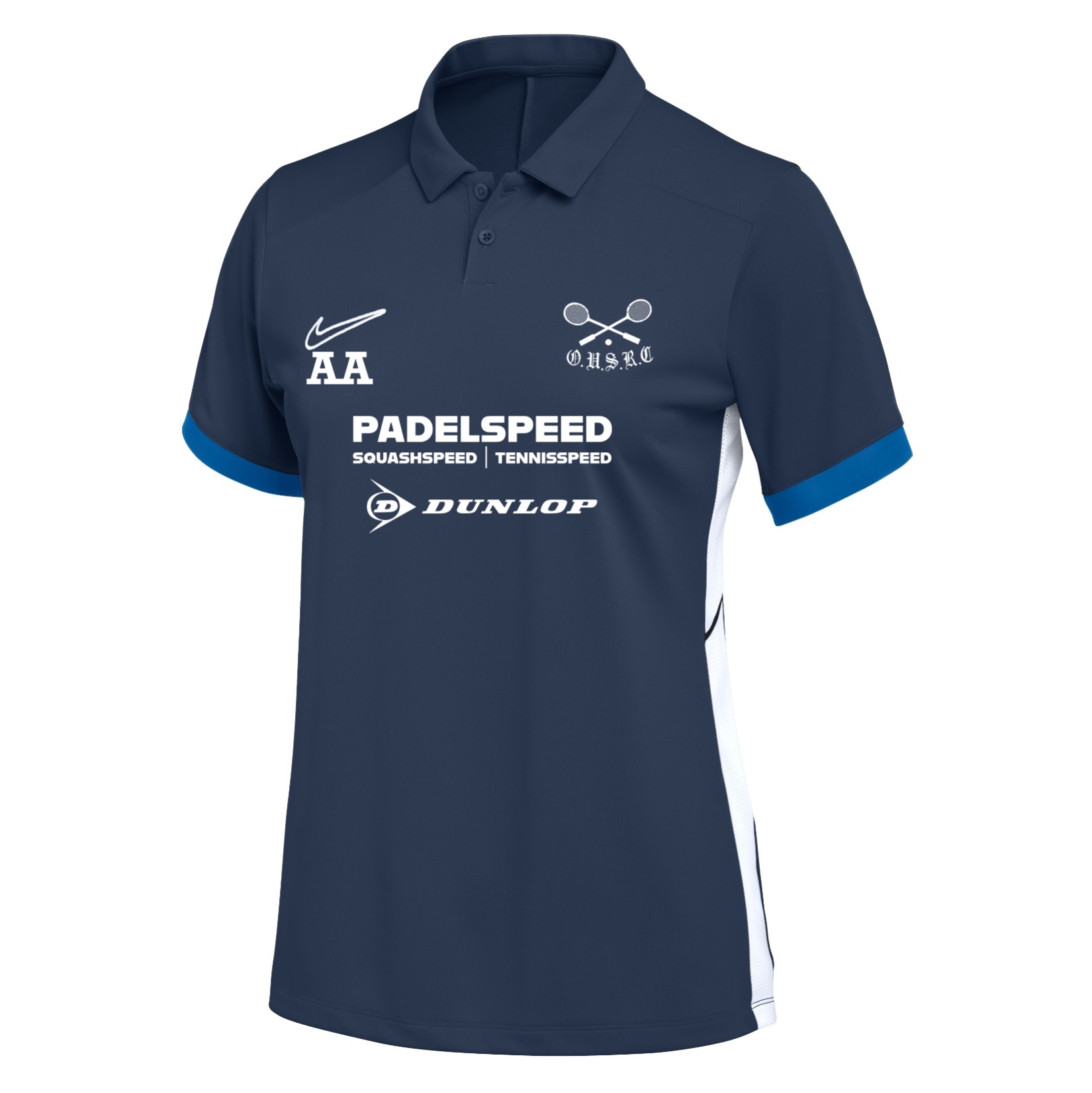 Nike Dri-FIT Academy 25 Polo (W) - Obsidian/Royal Blue/White