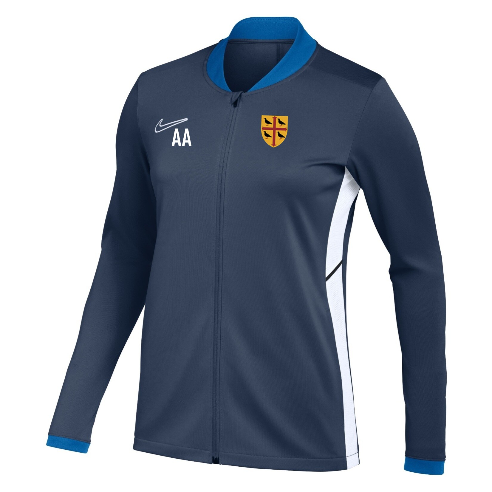 Nike Dri-FIT Academy 25 Knit Track Jacket (W) - Obsidian/Royal Blue/White