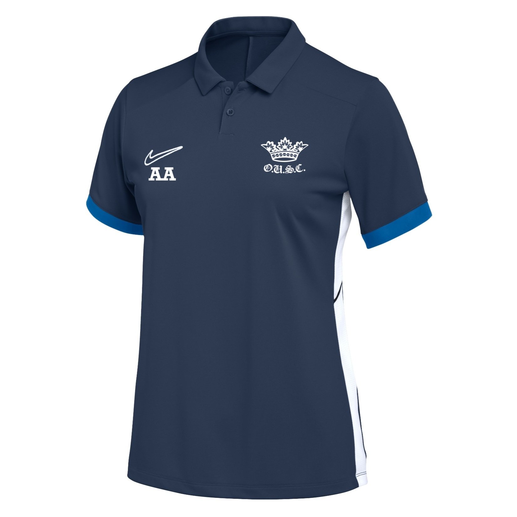 Nike Dri-FIT Academy 25 Polo (W) - Obsidian/Royal Blue/White