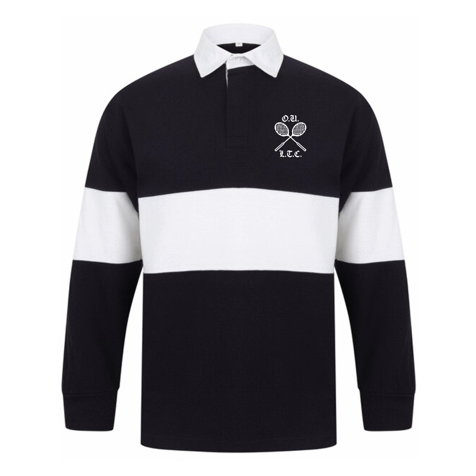 Panelled Rugby Shirt - Navy/White