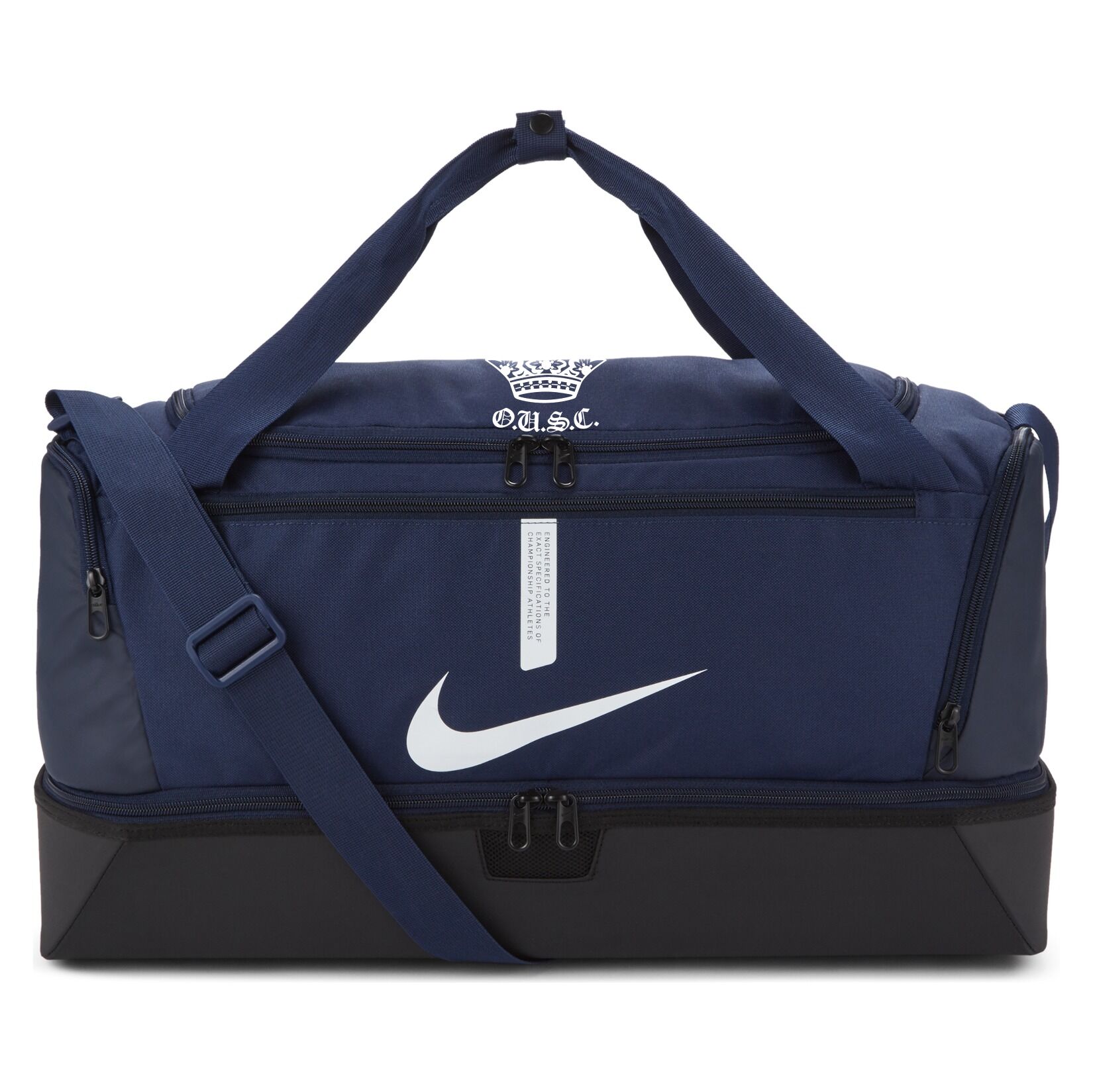 Nike Academy Team Hardcase Duffel Bag (Medium) - Midnight Navy/Black/White