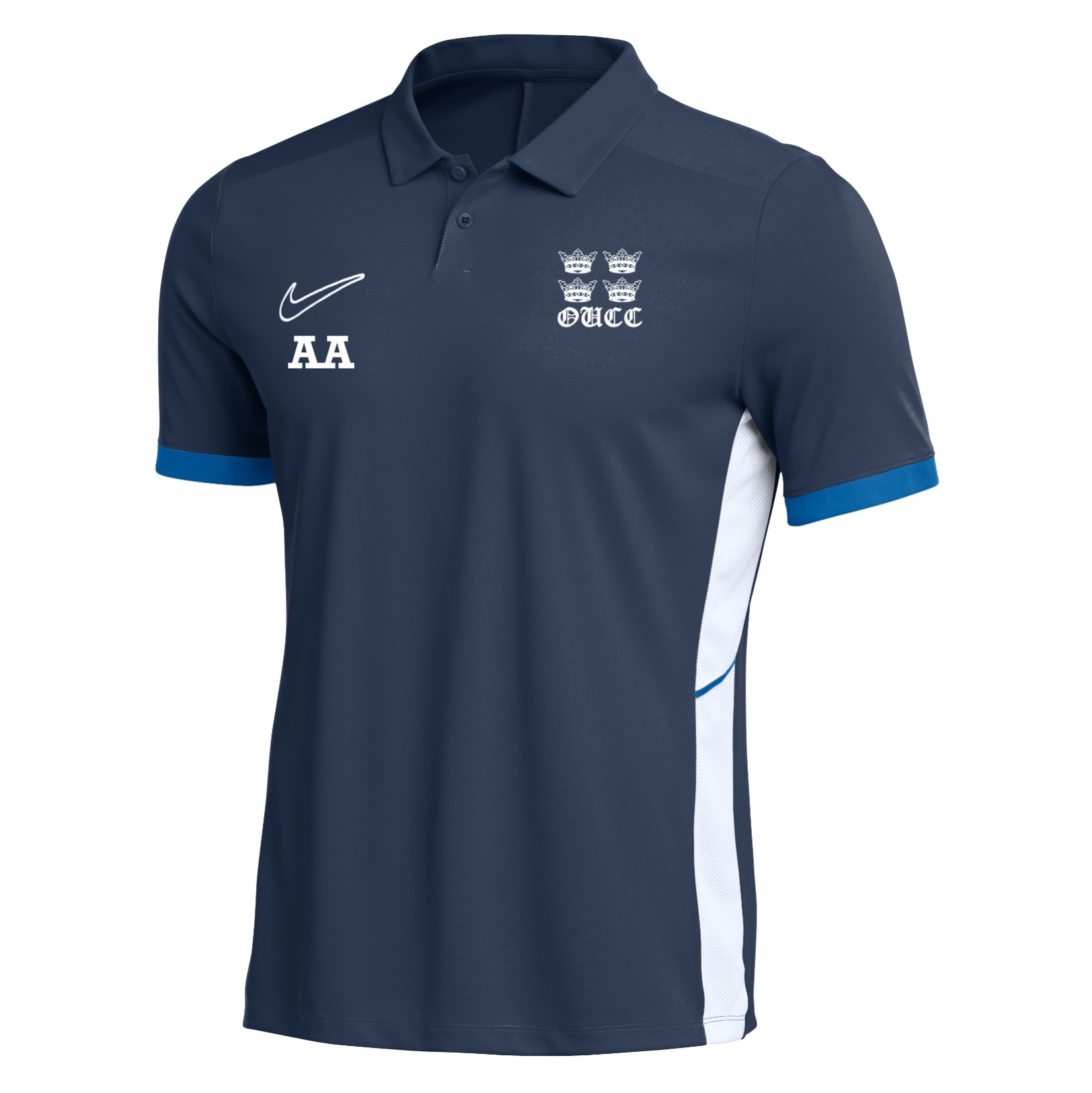 Nike Dri-FIT Academy 25 Polo - Obsidian/Royal Blue/White