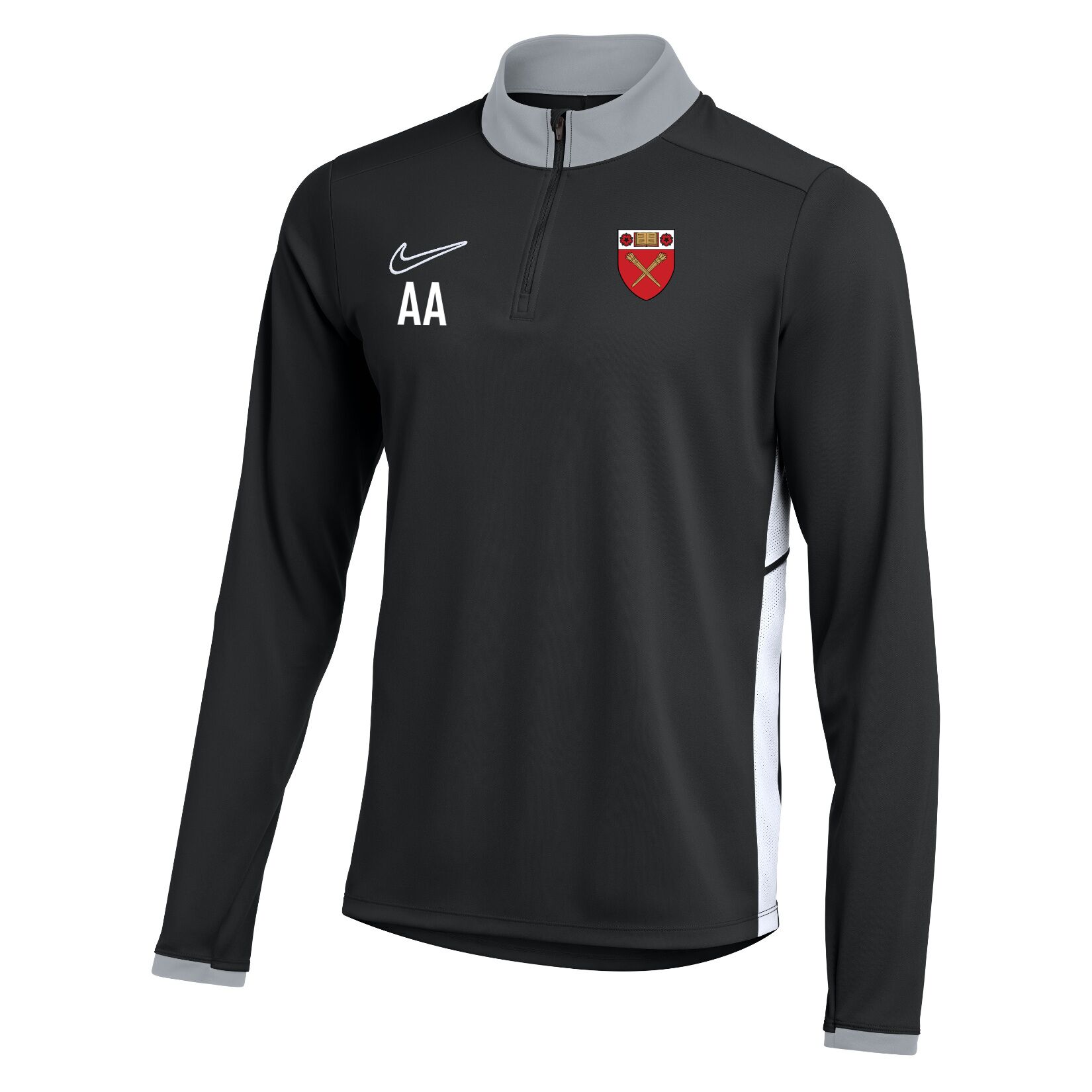 Nike Dri-FIT Academy 25 Drill Top - Black/White/White