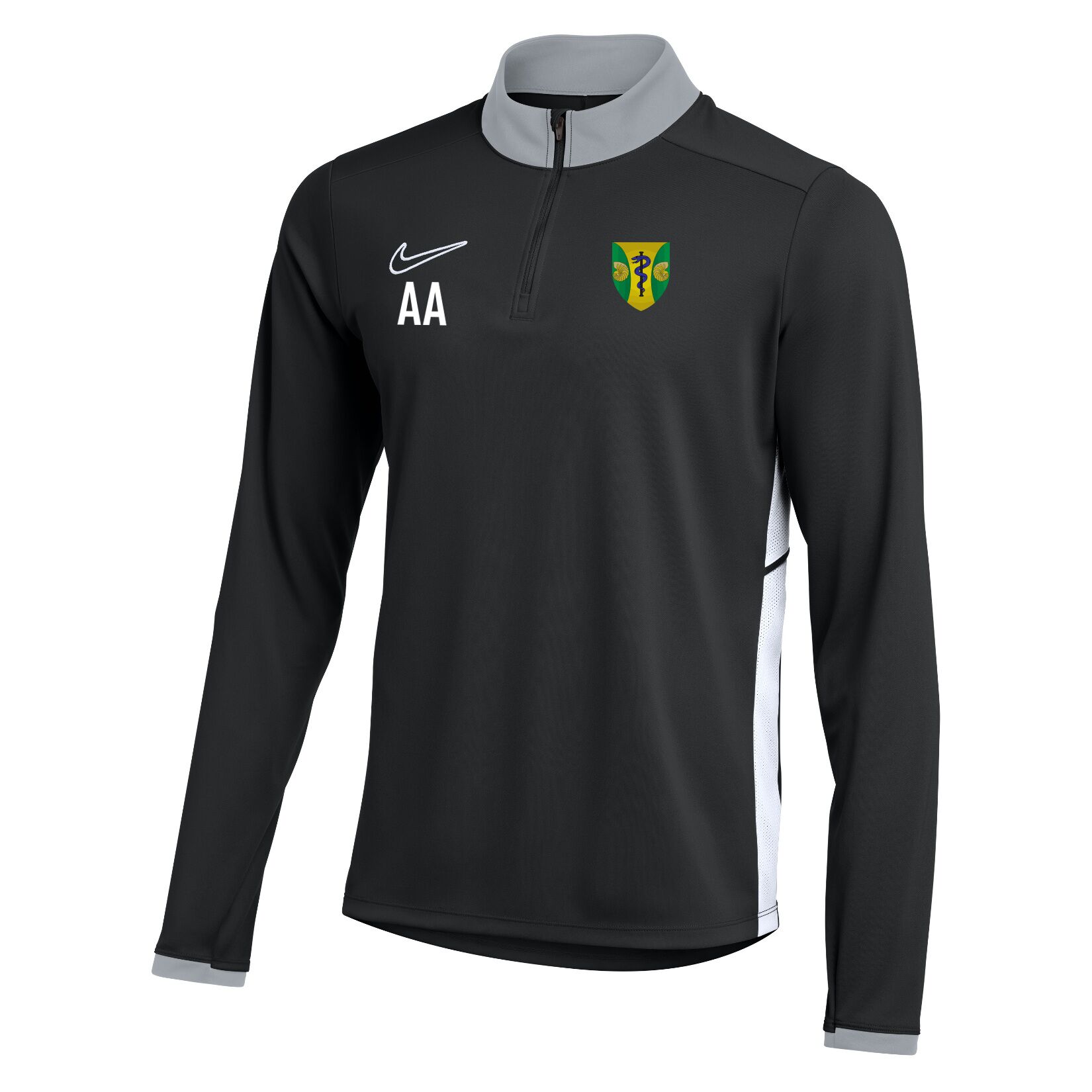 Nike Dri-FIT Academy 25 Drill Top - Black/White/White