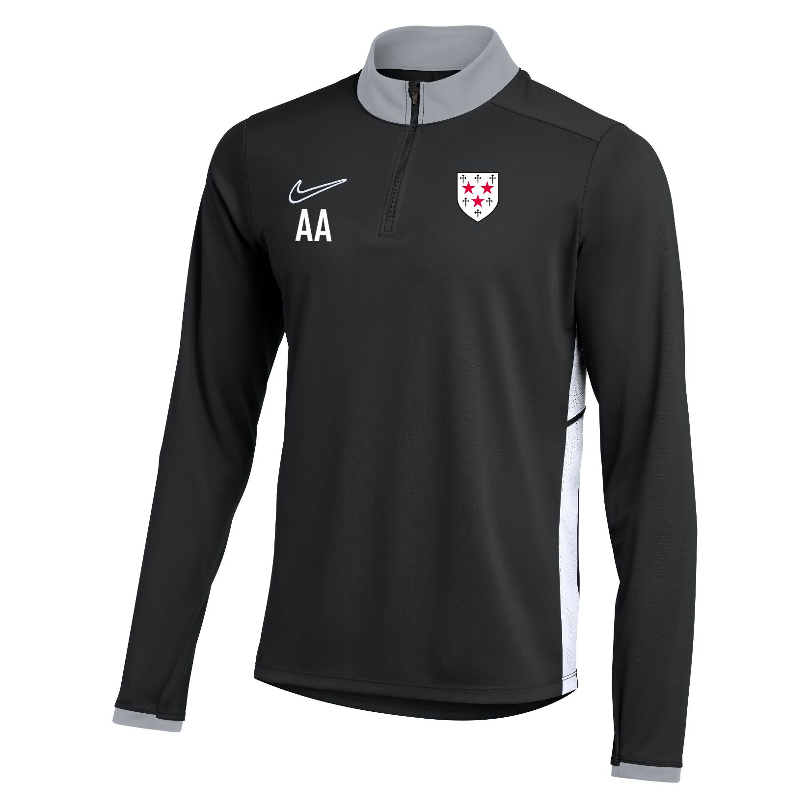 Nike Dri-FIT Academy 25 Drill Top - Black/White/White