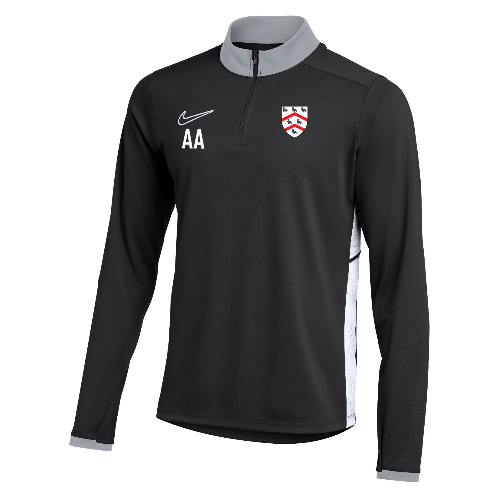 Nike Dri-FIT Academy 25 Drill Top - Black/White/White