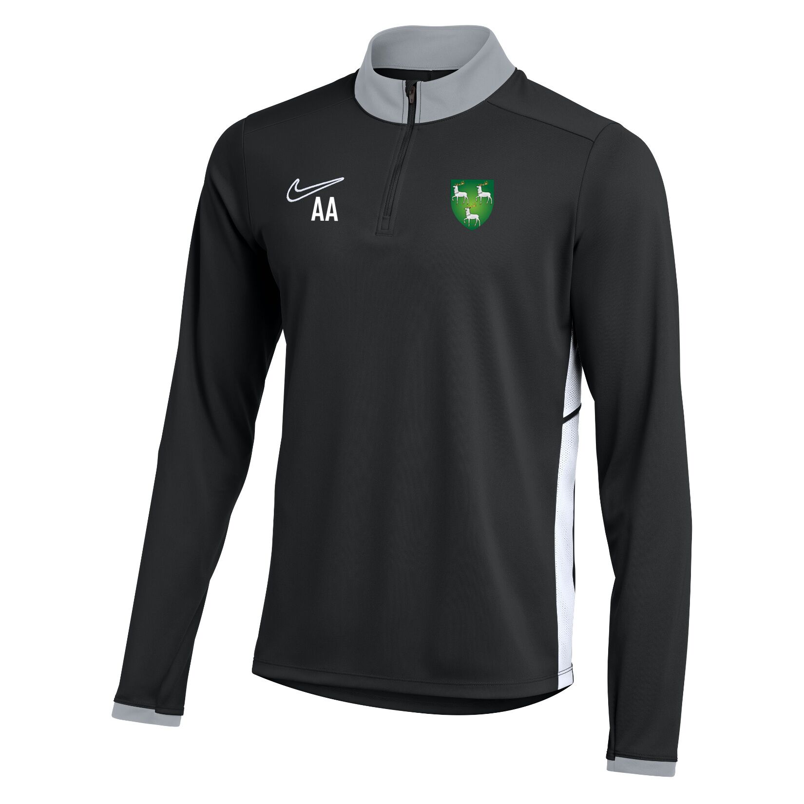 Nike Dri-FIT Academy 25 Drill Top - Black/White/White