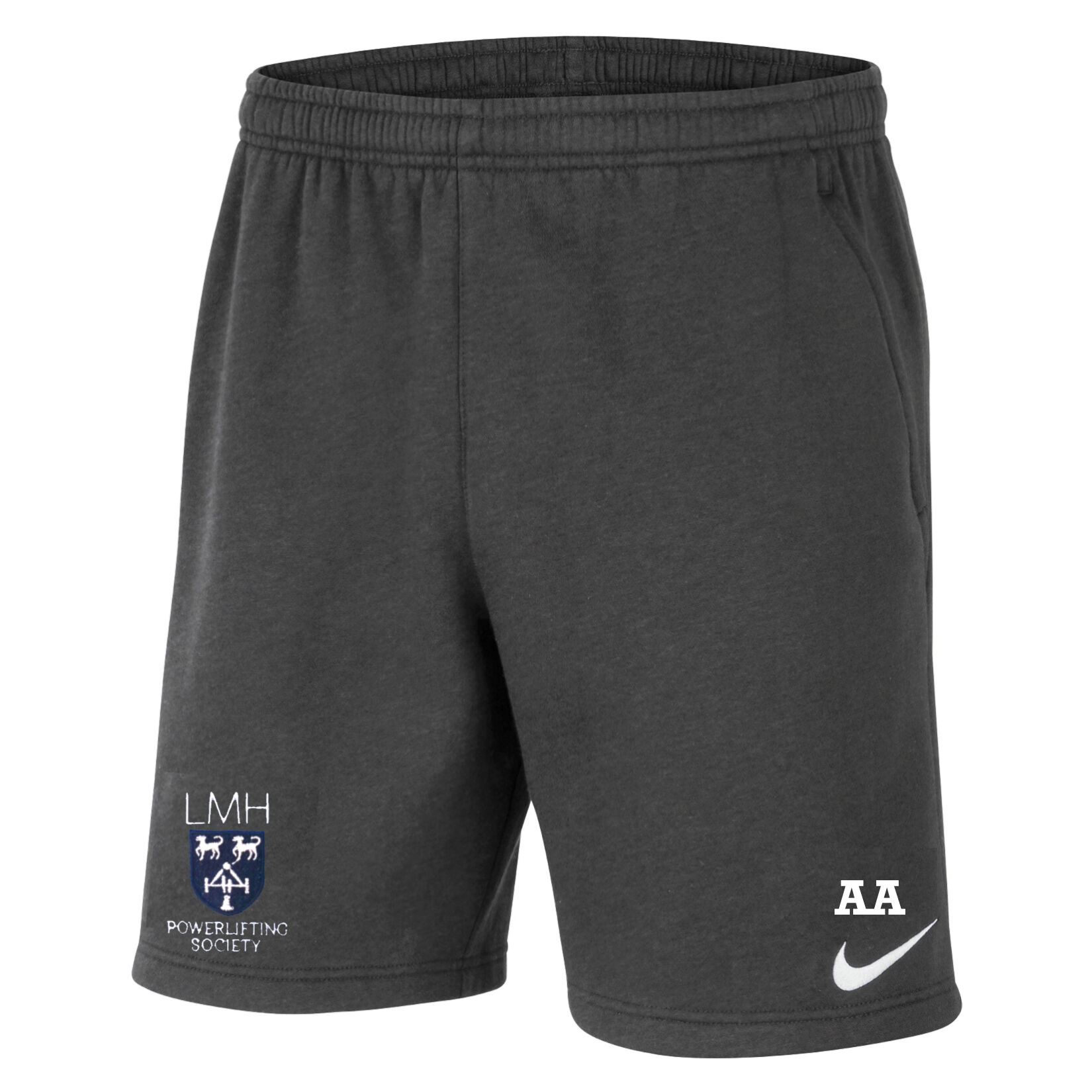 Nike Team Club 20 Fleece Shorts (M) - Charcoal Heather/White/White