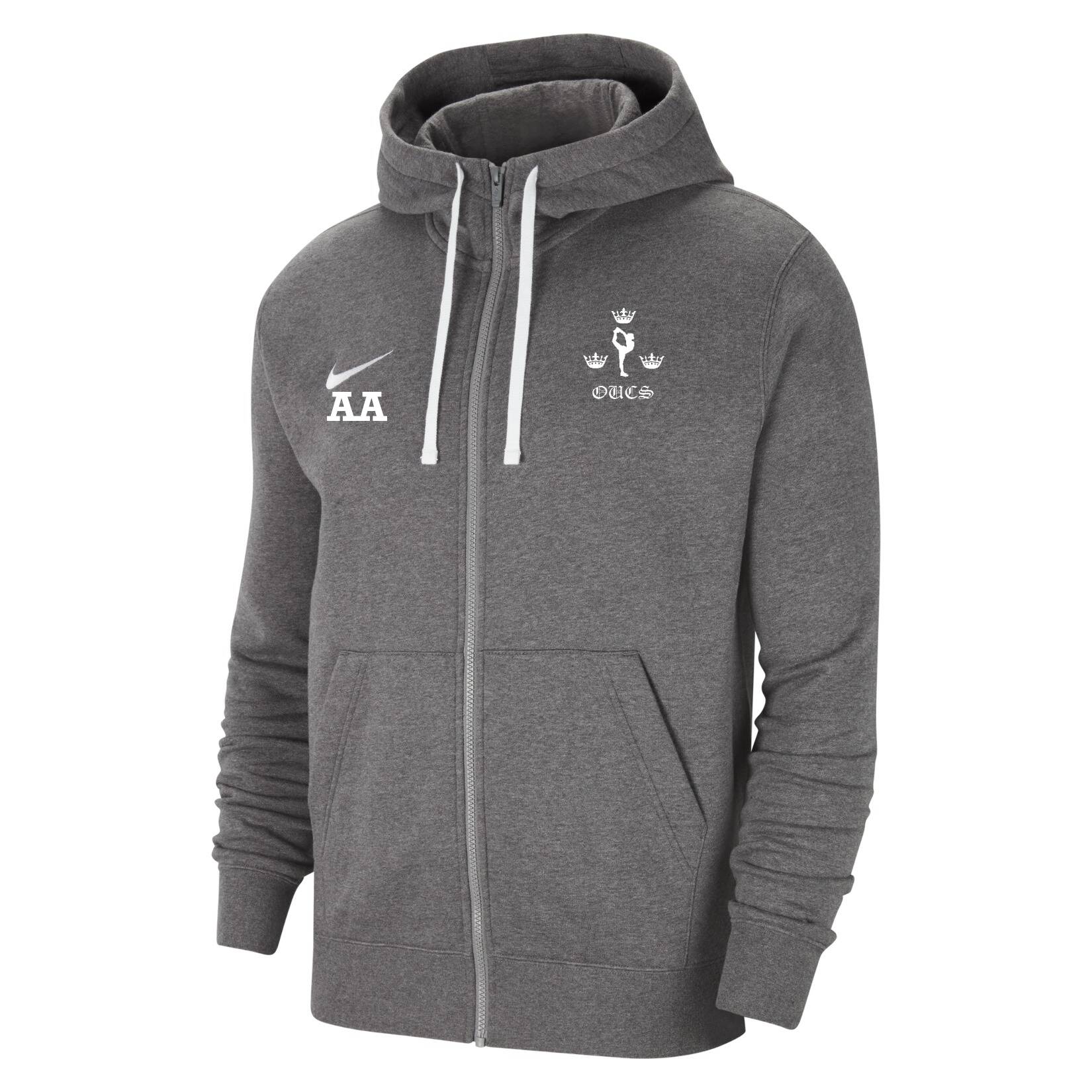 Nike Team Club 20 Fleece Full-Zip Hoodie - Charcoal Heather/White/White