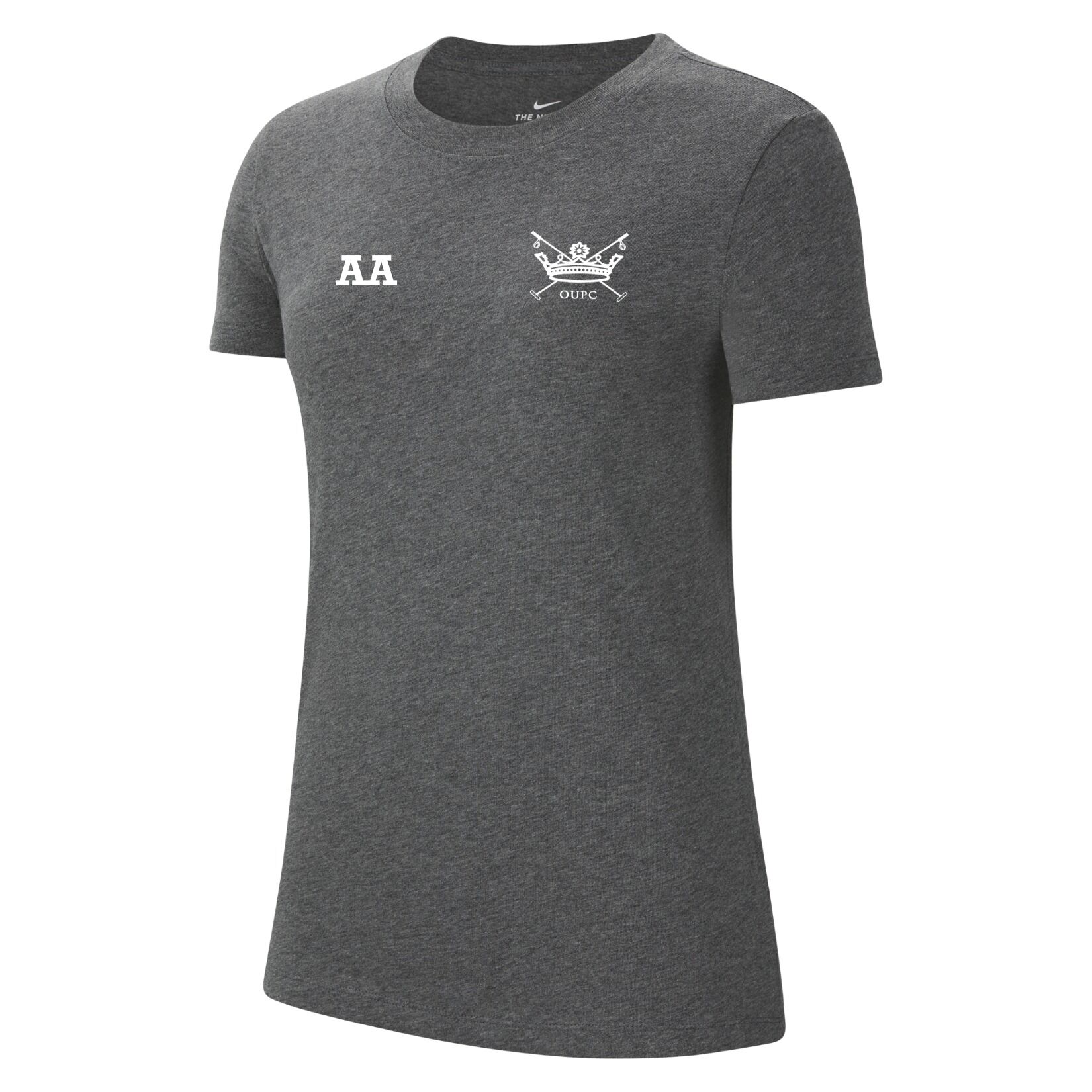 Nike Team Club 20 Cotton T-Shirt (W) - Charcoal Heather/White