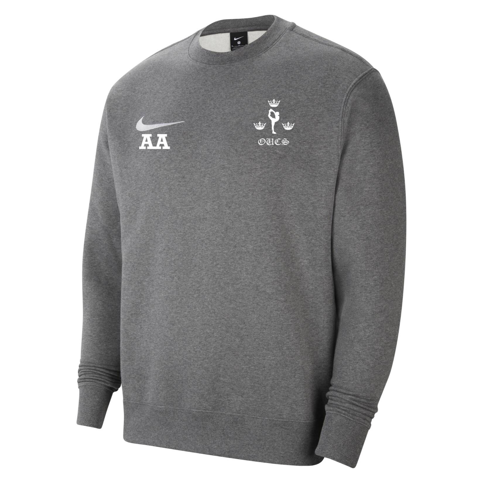 Nike Team Club 20 Fleece Crew Sweatshirt - Charcoal Heather/White/White