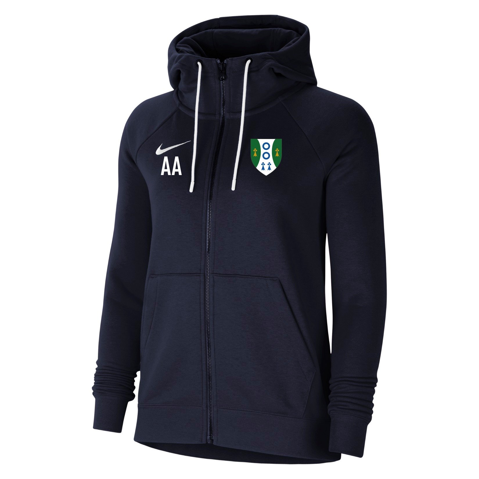 Nike Team Club 20 Full-Zip Hoodie (W) - Obsidian/White/White