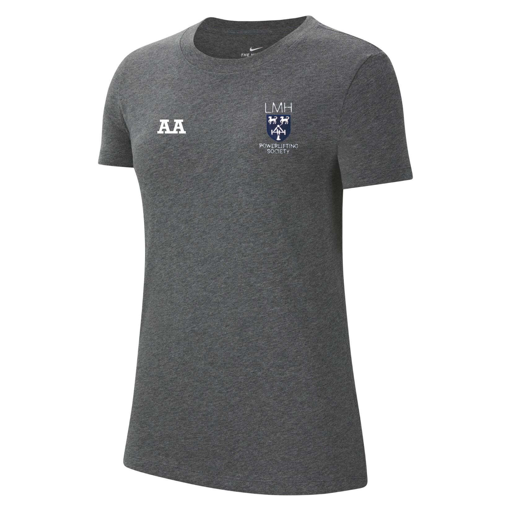 Nike Team Club 20 Cotton T-Shirt (W) - Charcoal Heather/White