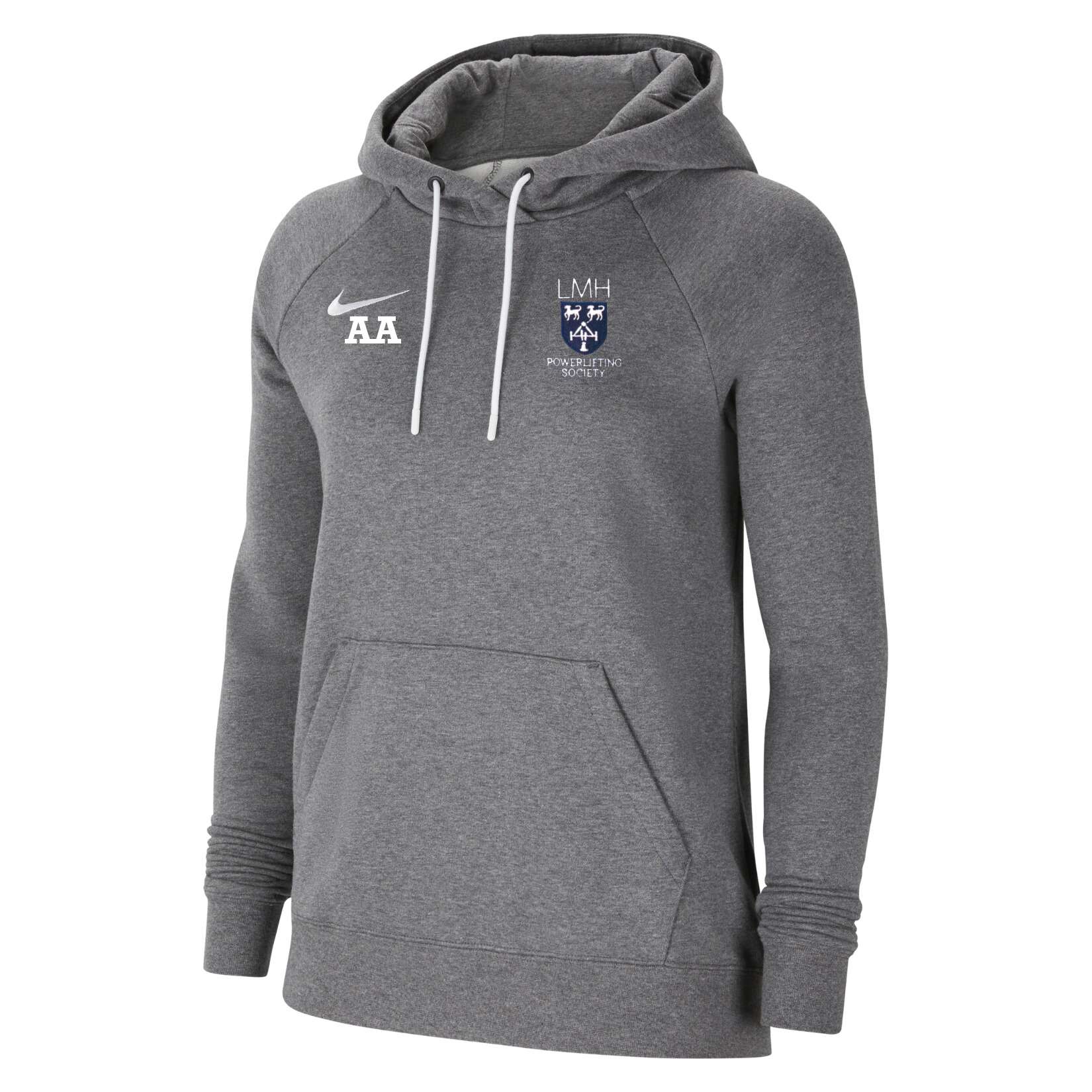 Nike Team Club 20 Hoodie (W) - Charcoal Heather/White/White