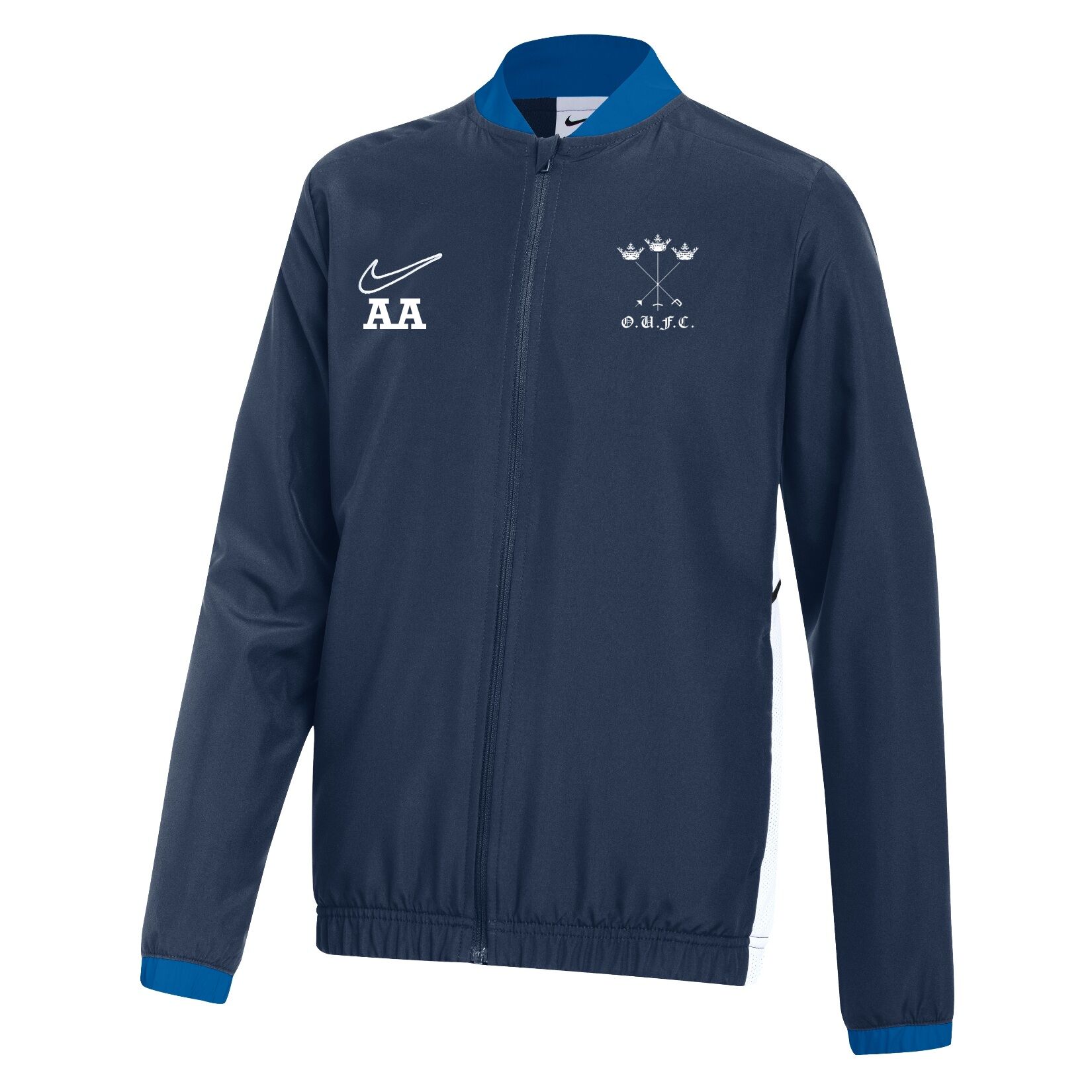 Nike Dri-FIT Academy 25 Woven Track Jacket - Obsidian/Royal Blue/White
