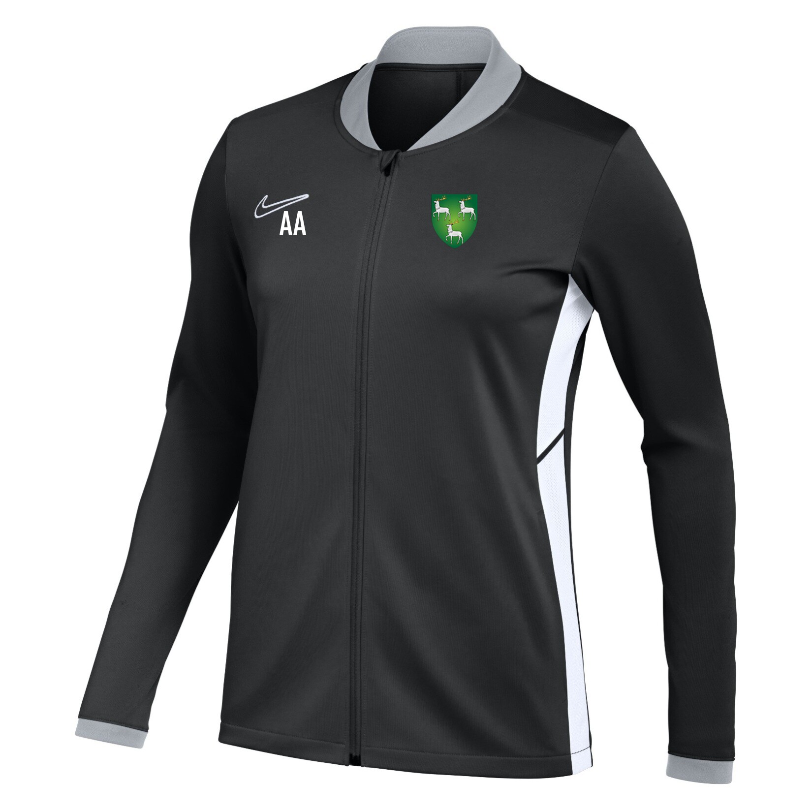 Nike Dri-FIT Academy 25 Knit Track Jacket (W) - Black/White/White