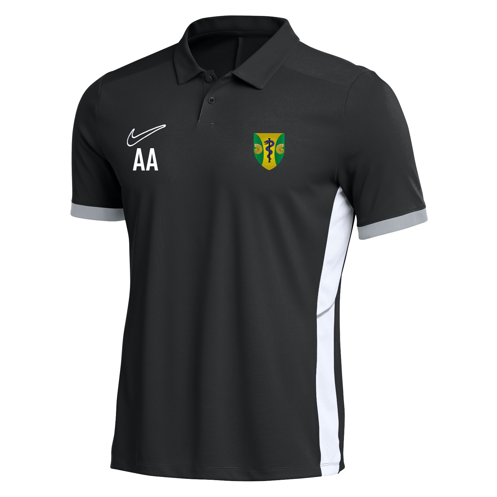 Nike Dri-FIT Academy 25 Polo - Black/White/White