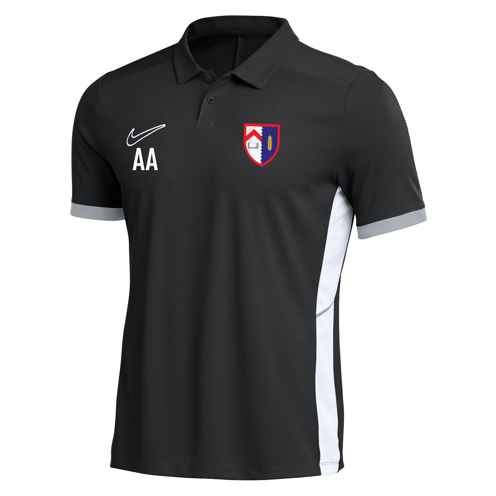 Nike Dri-FIT Academy 25 Polo - Black/White/White