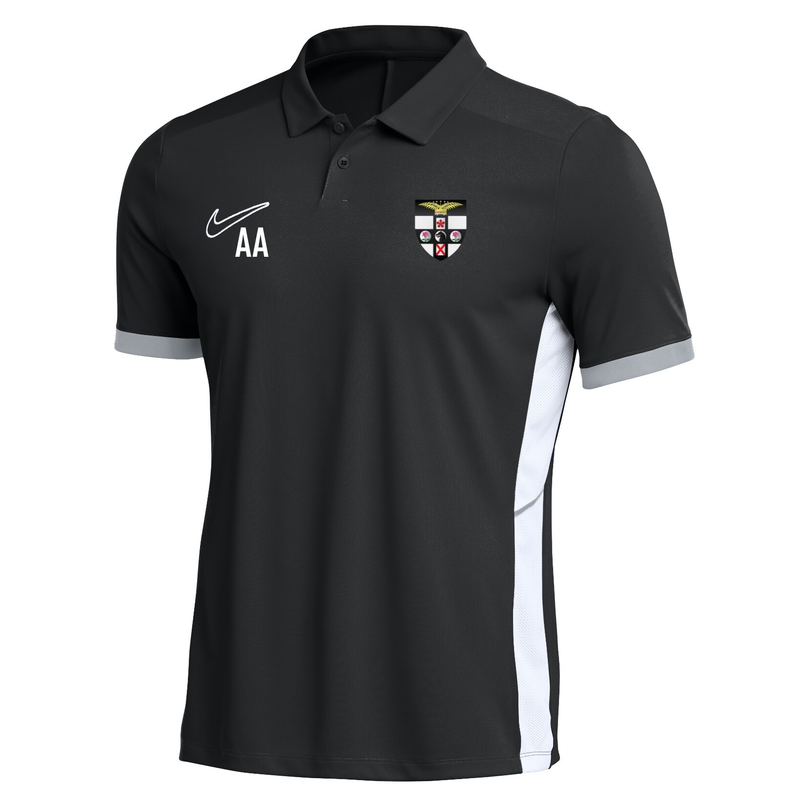 Nike Dri-FIT Academy 25 Polo - Black/White/White
