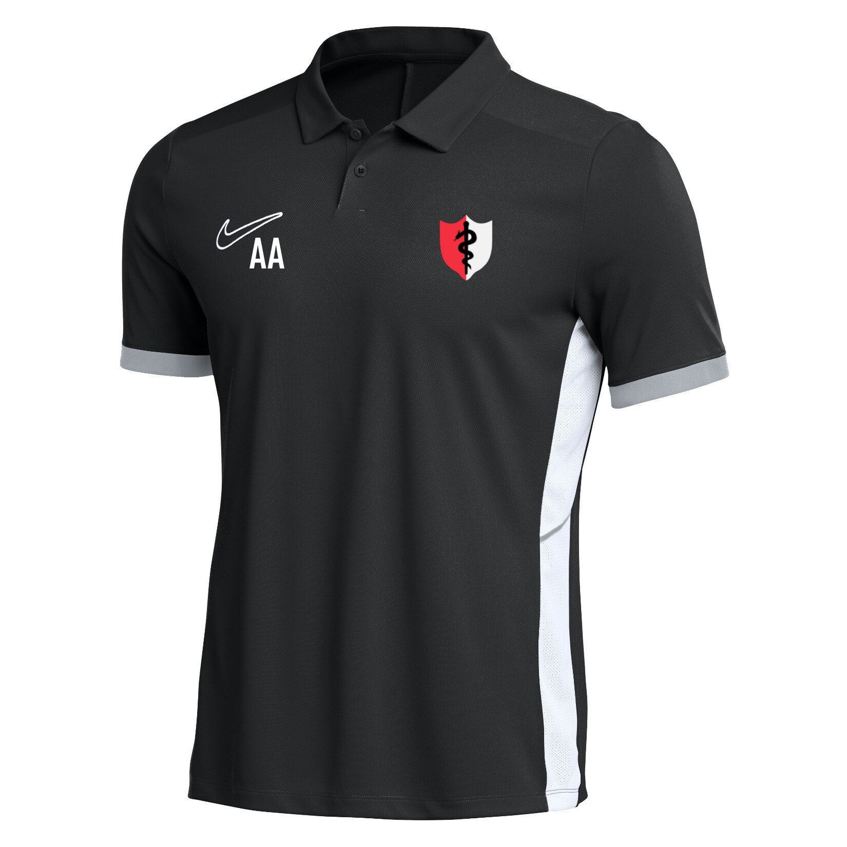 Nike Dri-FIT Academy 25 Polo - Black/White/White
