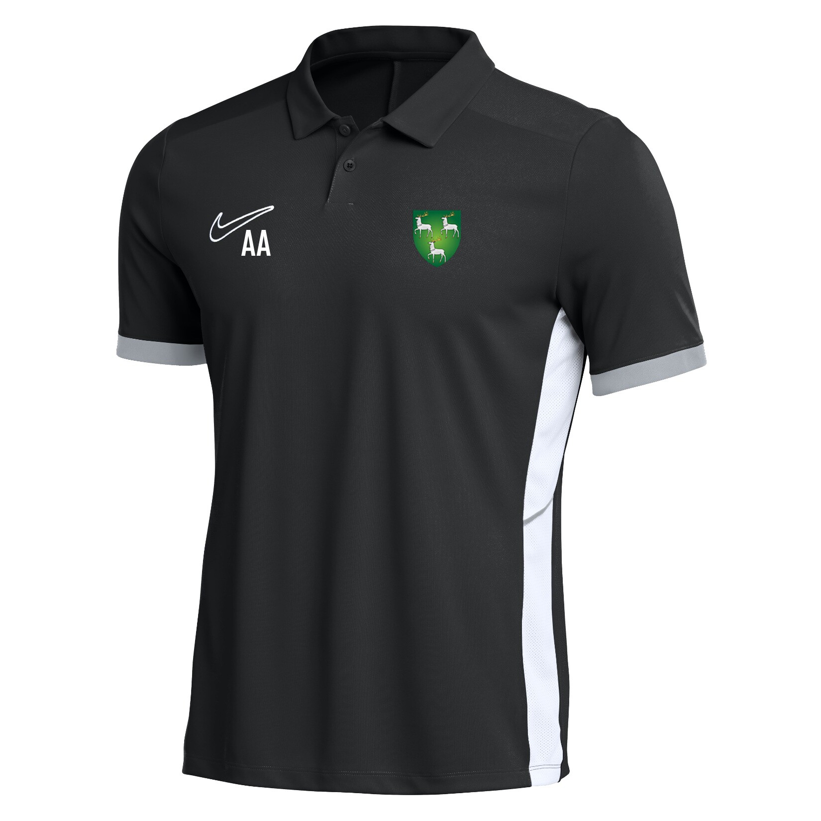 Nike Dri-FIT Academy 25 Polo - Black/White/White
