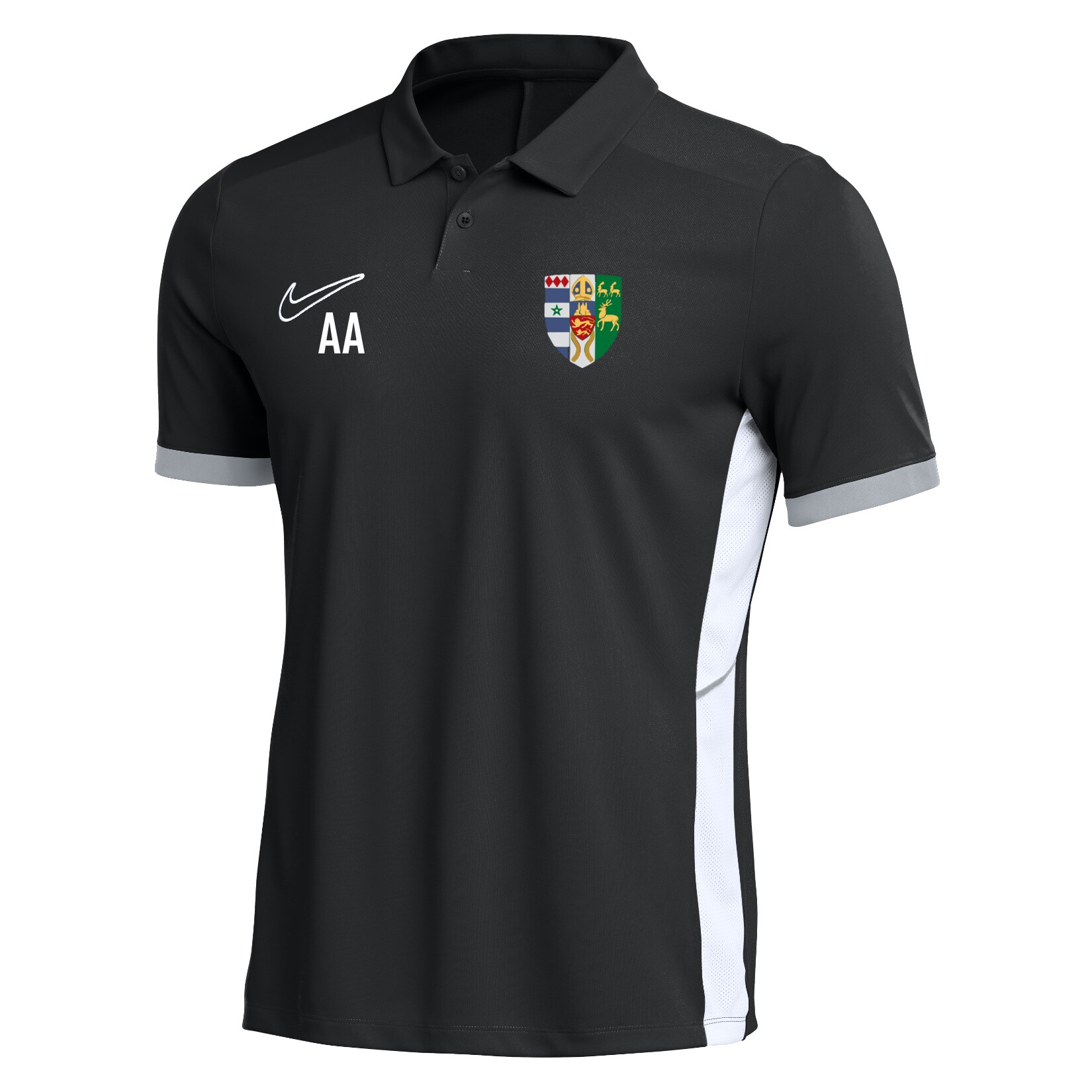 Nike Dri-FIT Academy 25 Polo - Black/White/White