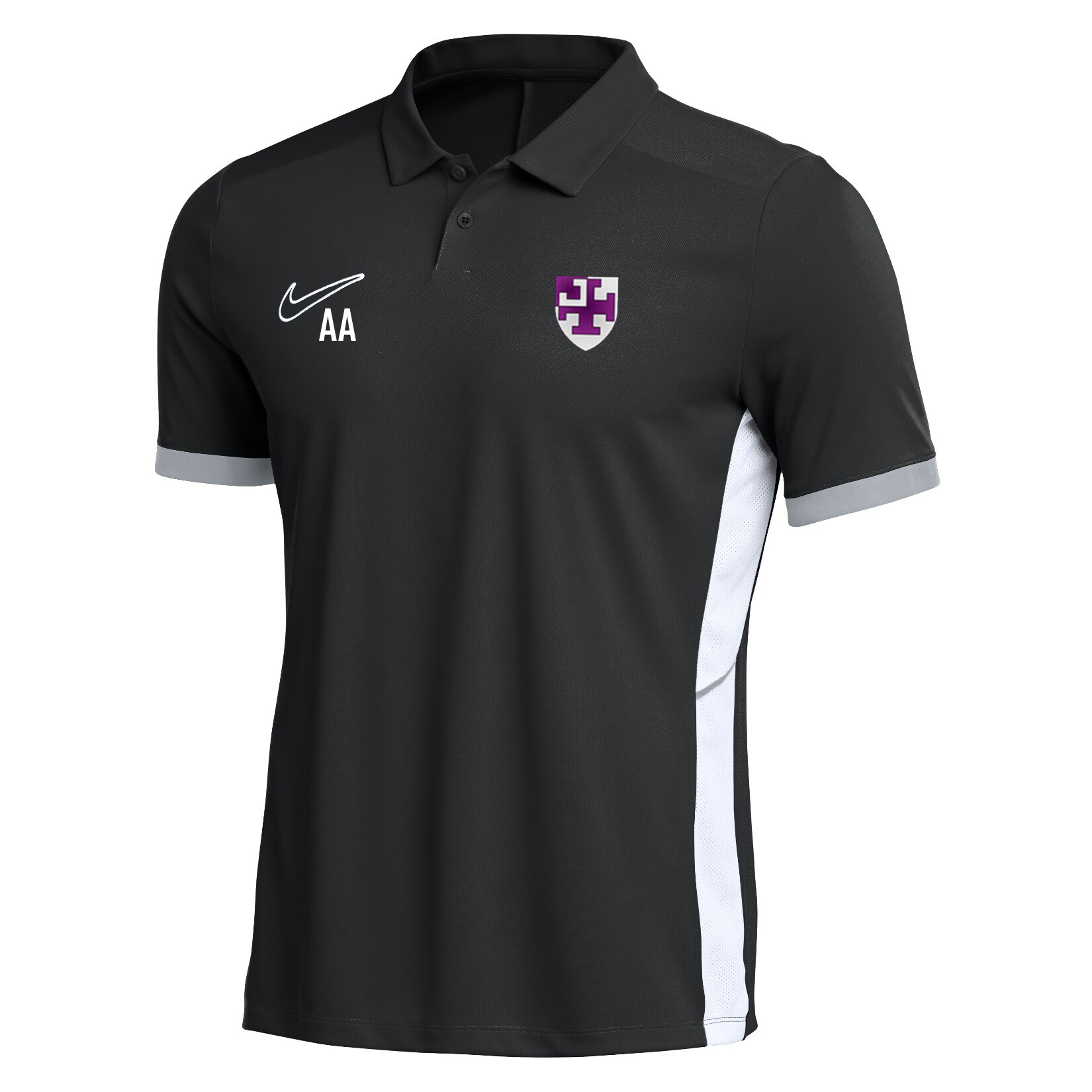 Nike Dri-FIT Academy 25 Polo - Black/White/White