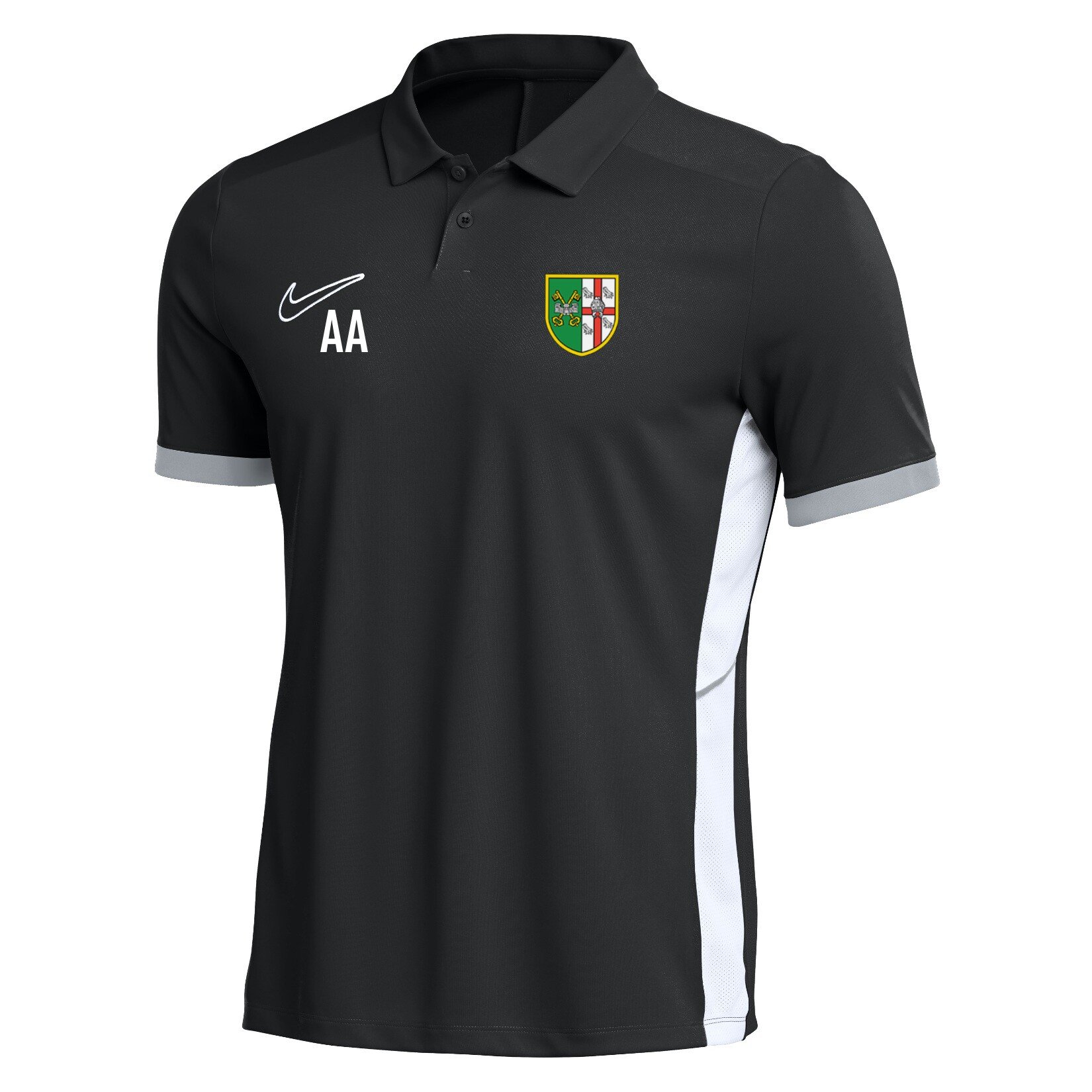 Nike Dri-FIT Academy 25 Polo - Black/White/White