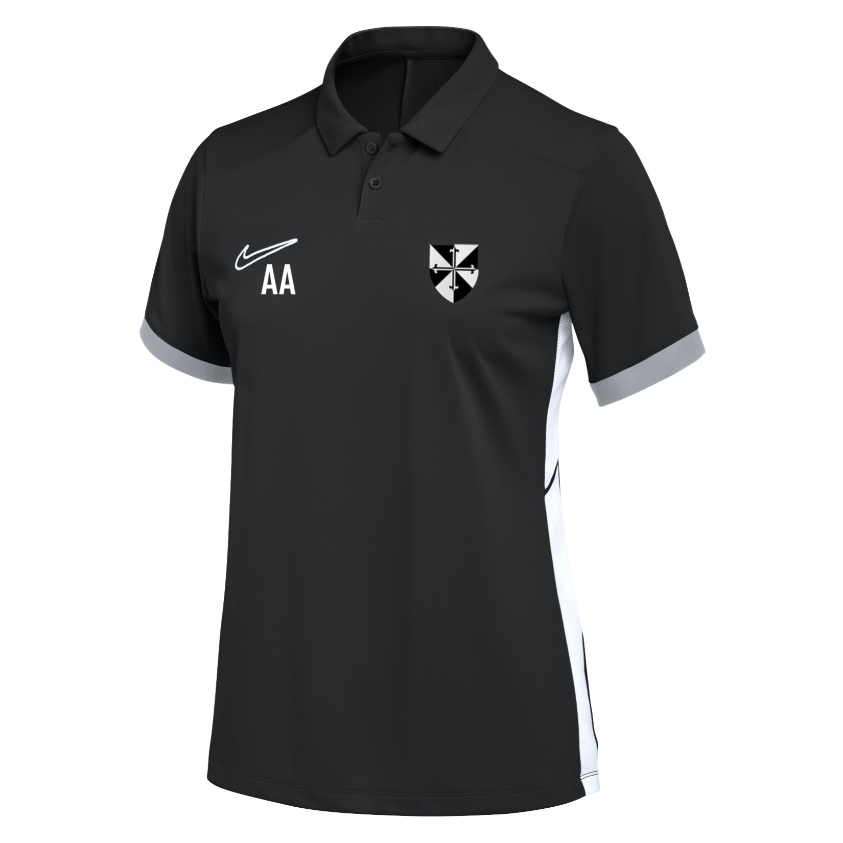 Nike Dri-FIT Academy 25 Polo (W) - Black/White/White