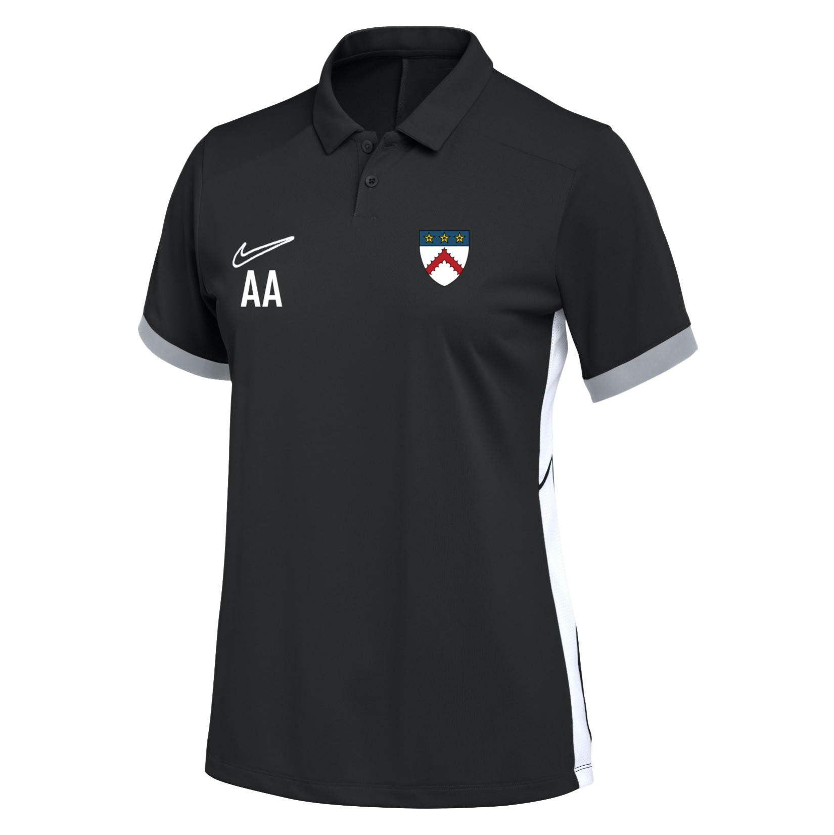 Nike Dri-FIT Academy 25 Polo (W) - Black/White/White