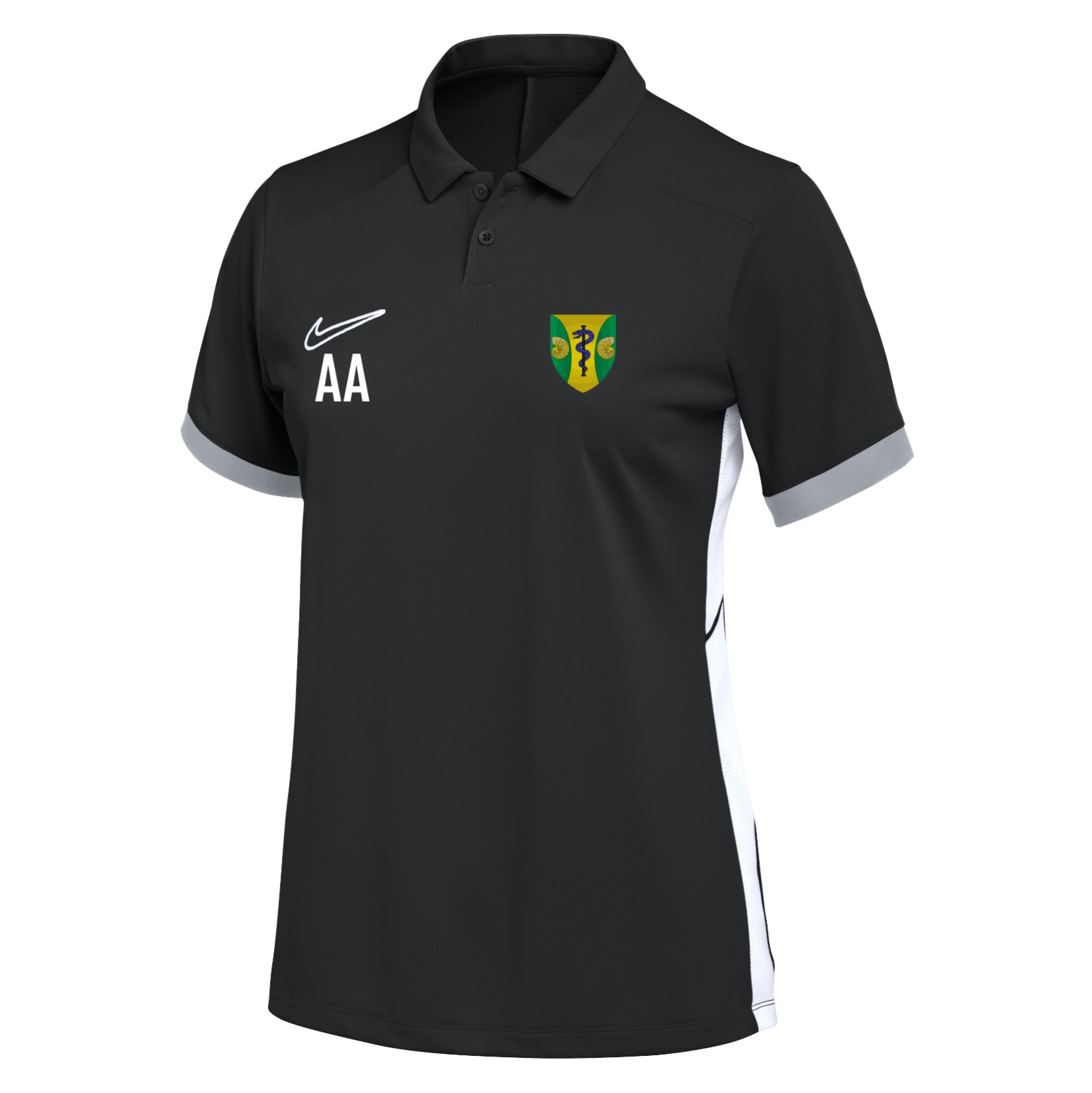 Nike Dri-FIT Academy 25 Polo (W) - Black/White/White