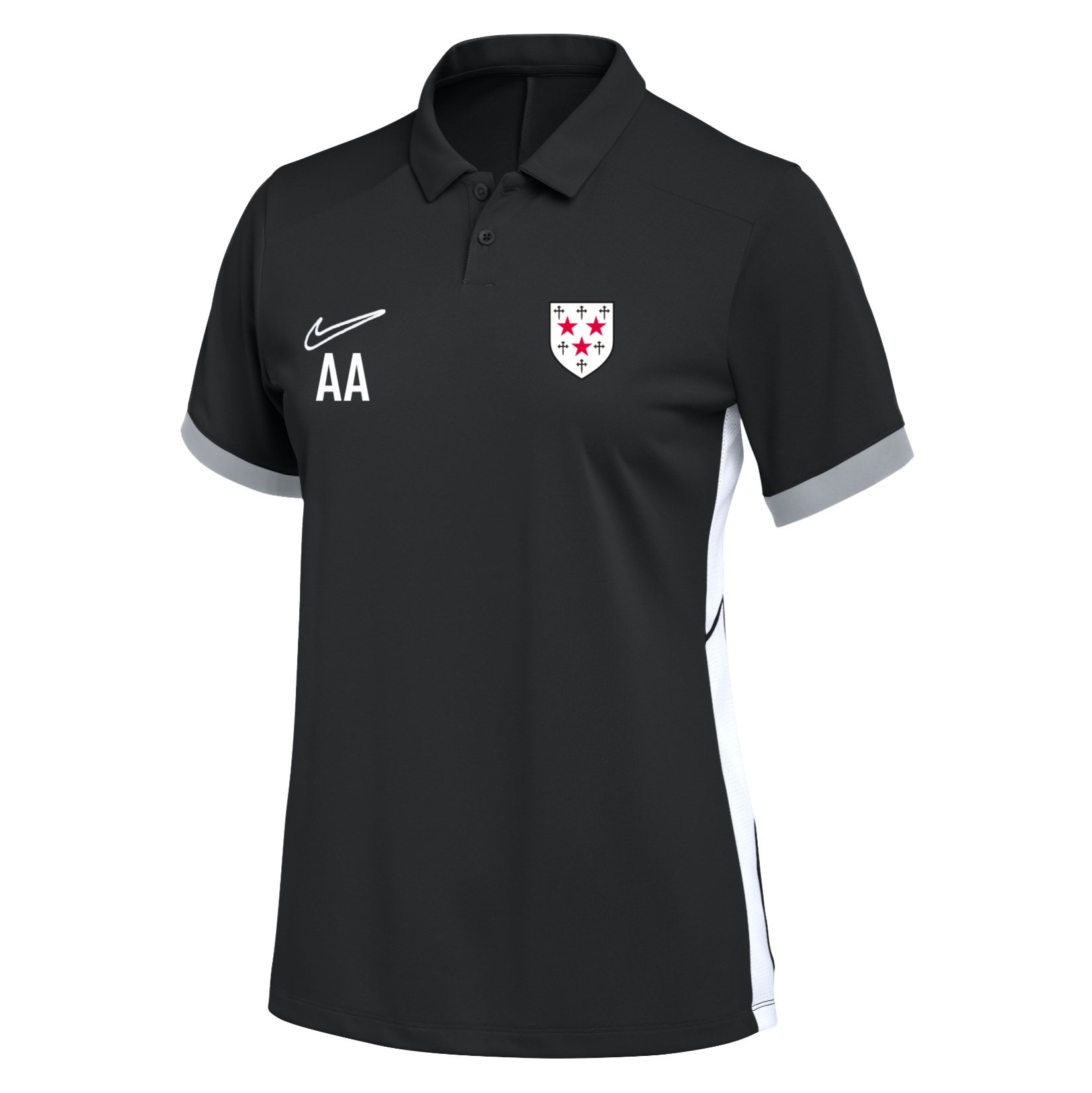 Nike Dri-FIT Academy 25 Polo (W) - Black/White/White