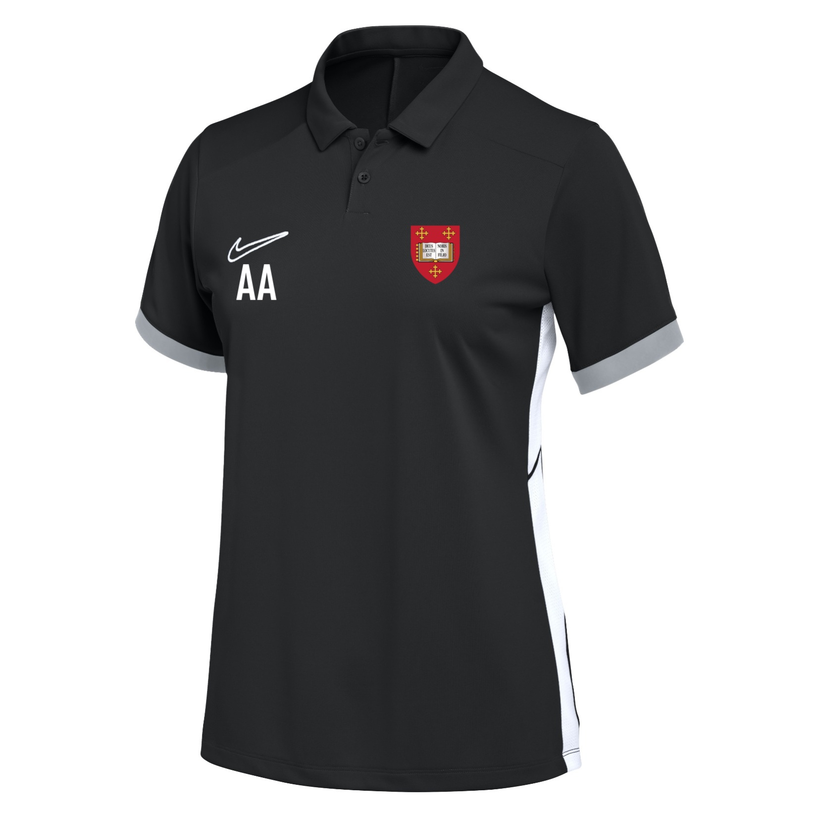 Nike Dri-FIT Academy 25 Polo (W) - Black/White/White
