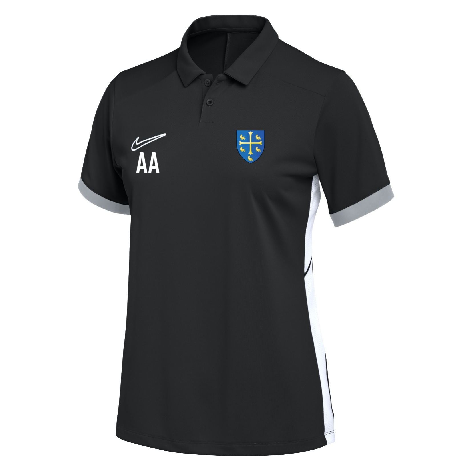 Nike Dri-FIT Academy 25 Polo (W) - Black/White/White